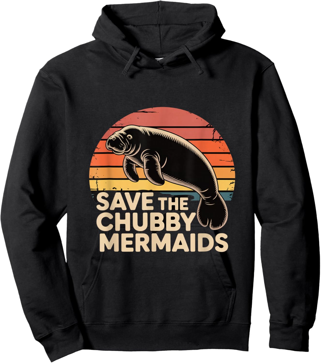 Save The Chubby Manatee Mermaids Hoodie - Hoodie | Black