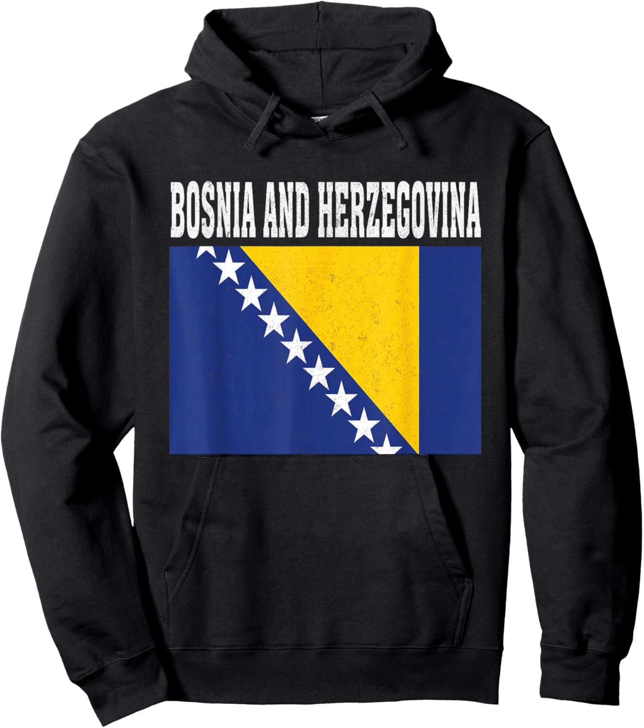 Bosnia and Herzegovina Flag Patriotic National Souvenir Hoodie - Hoodie | Black