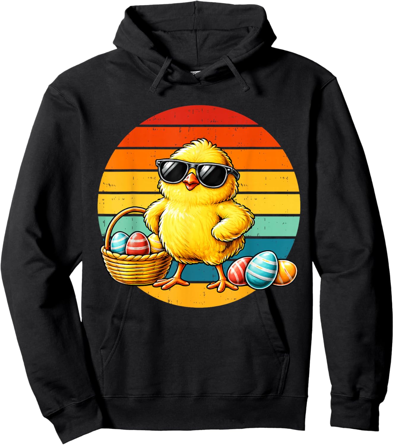 Kids Easter Chick Egg Funny Easter Kid Boys Girl Men Women Hoodie - Hoodie | Black