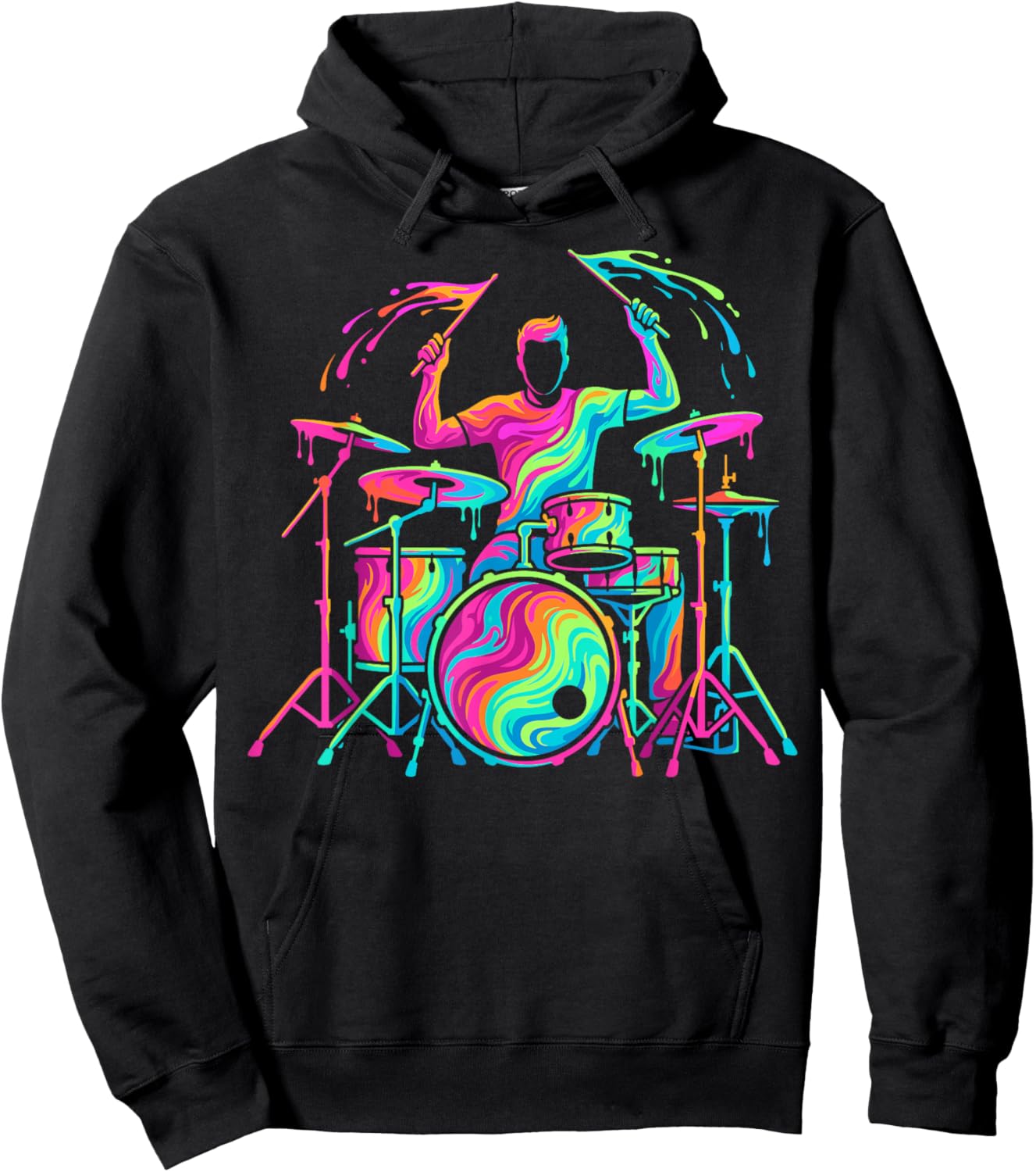 Cool Drummer Drums Player Drumming Men Kids Boys Hoodie - Hoodie | Black