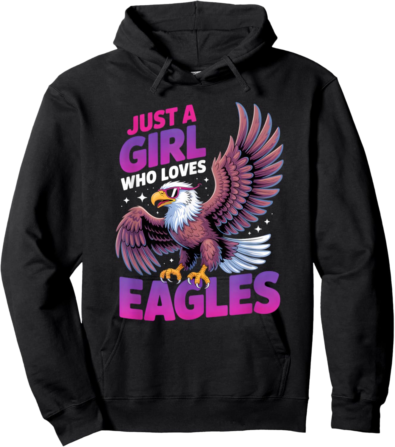Girls Eagle Hoodie - Hoodie | Black