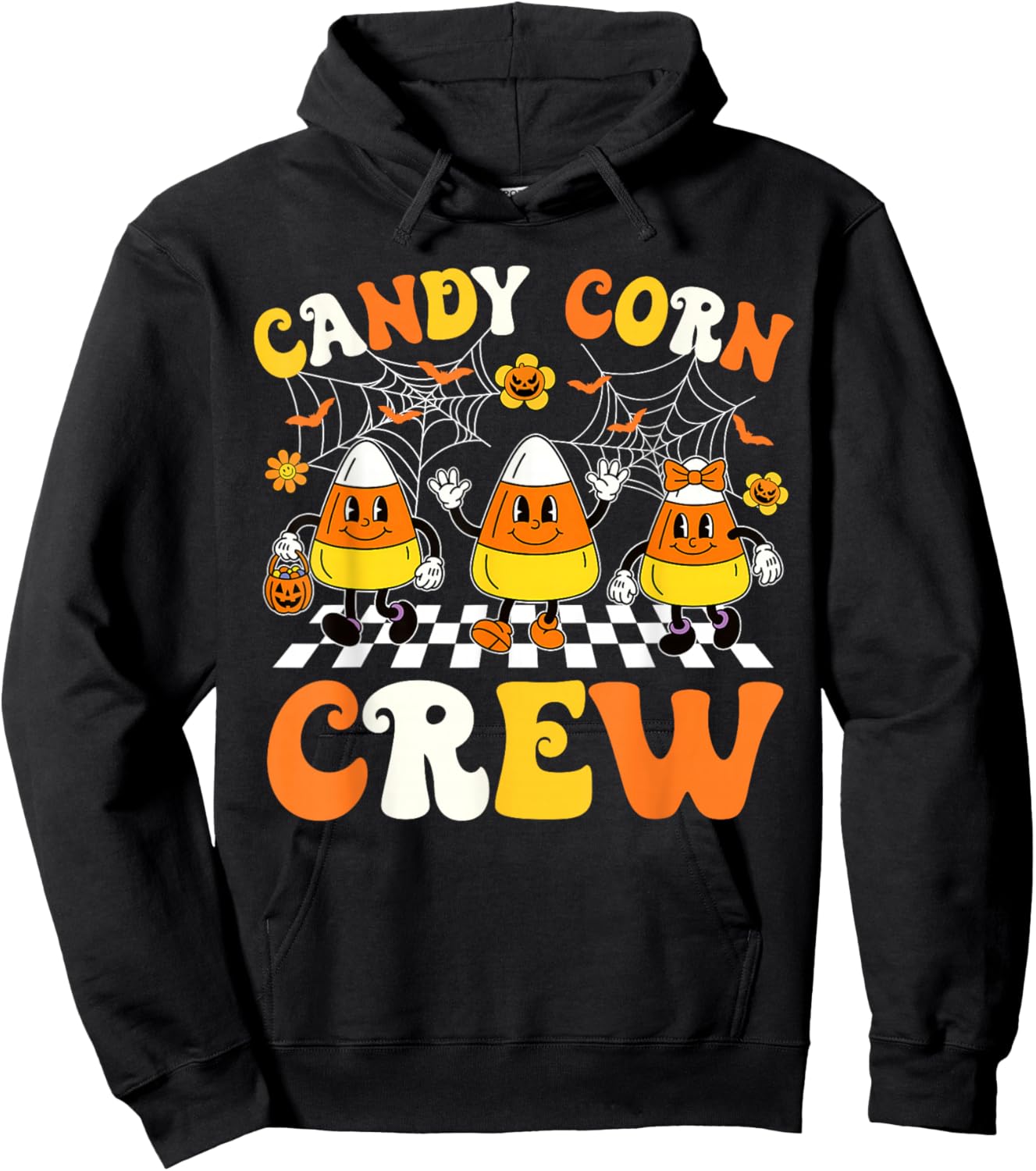 Candy Corn Crew Team Squad Matching Halloween Costume Hoodie - Hoodie | Black