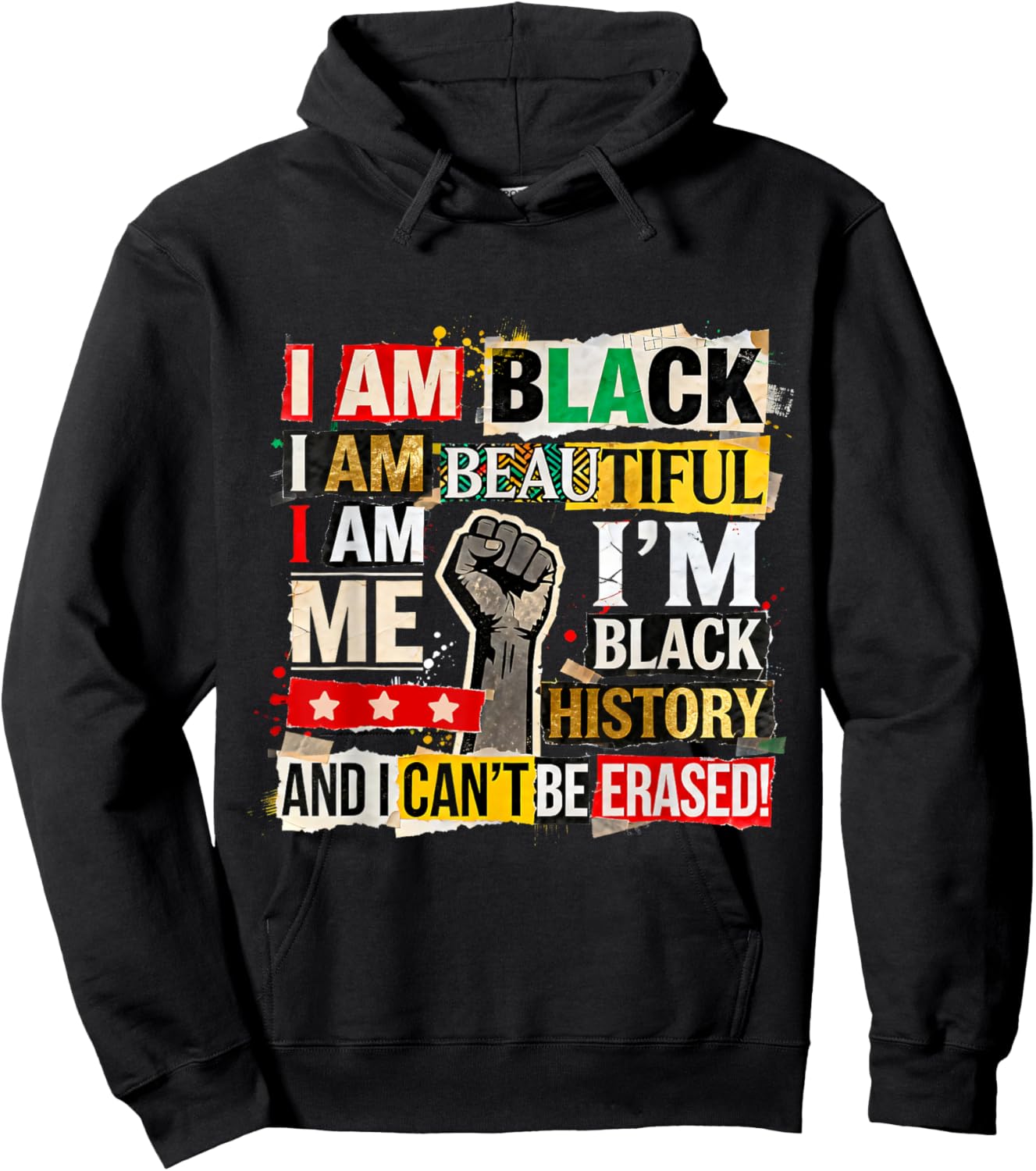 I Am Black Beautiful African History Inspired Cultural Hoodie - Hoodie | Black