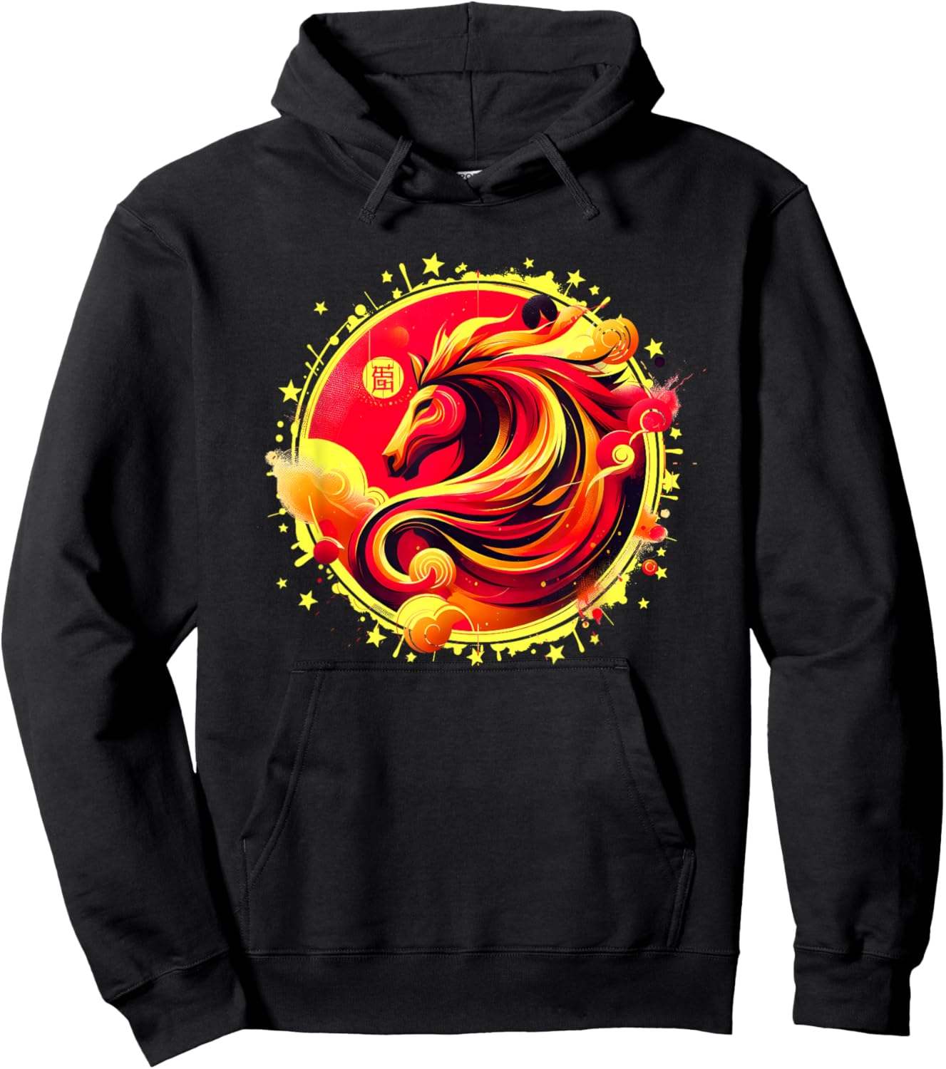 Chinese New Year 2026 Horse Happy Chinese New Year 2026 Hoodie - Hoodie | Black