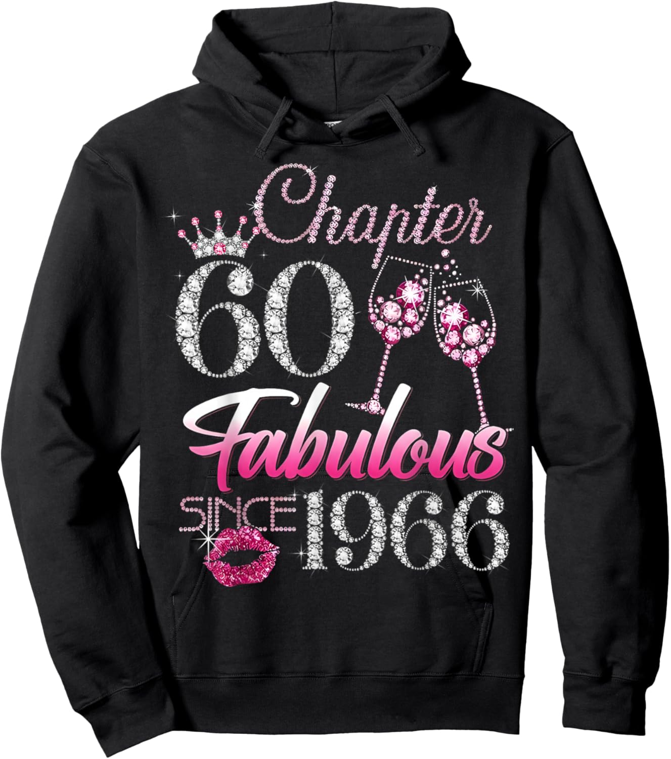 Chapter 60 Fabulous Since 1966 60Th Birthday Ladies Women Hoodie - Hoodie | Black