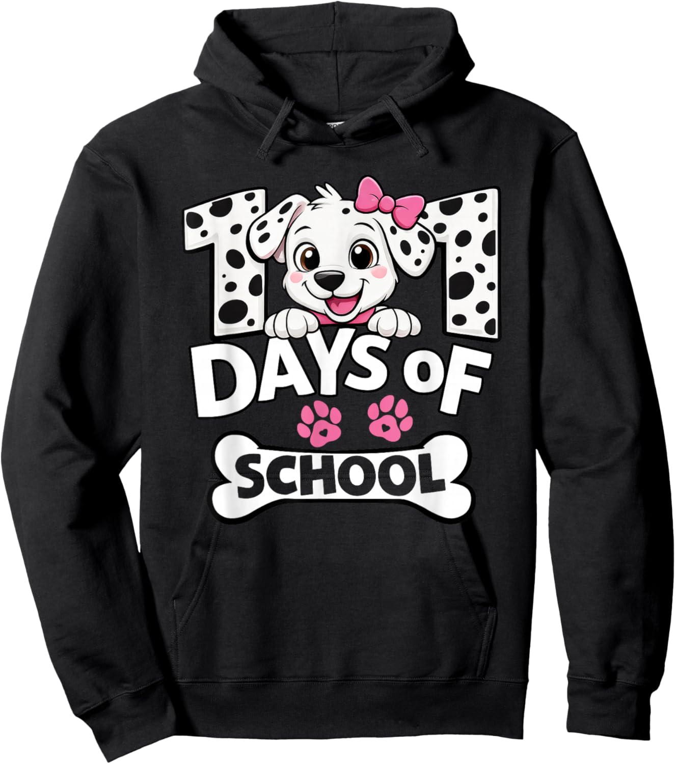 Funny 101 Days of School Dog for Girls Kids 100 Day Smarter Hoodie - Hoodie | Black