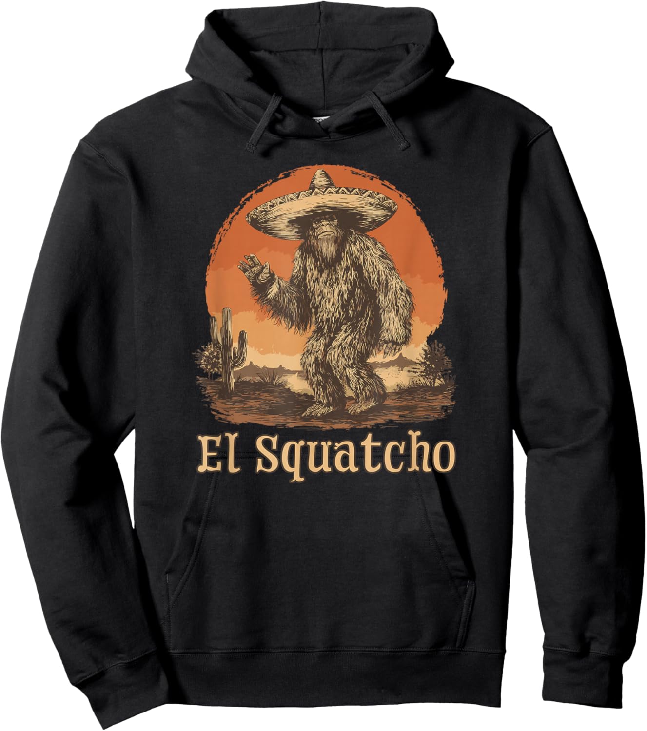 El Squatcho Funny Sasquatch Bigfoot Hoodie - Hoodie | Black