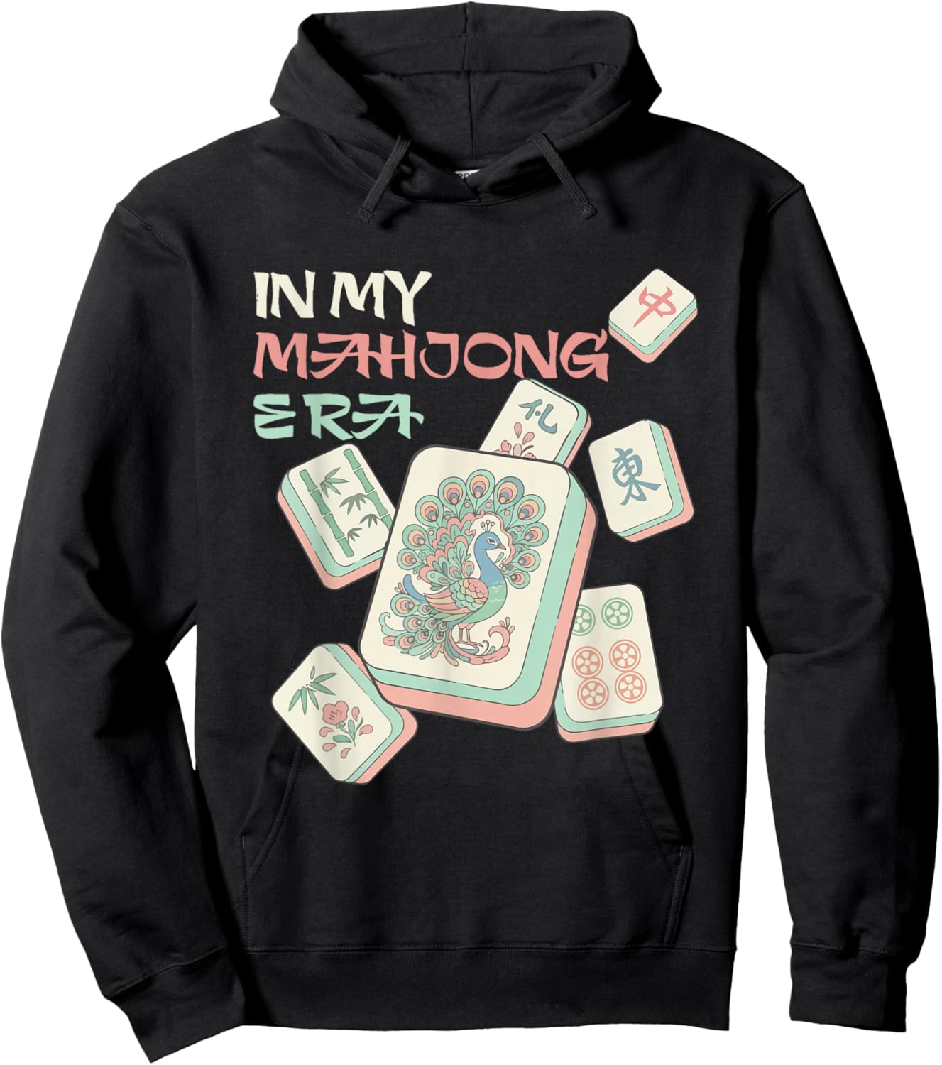 in My Mahjong Era - Mah Jong Player Casino Gambling Hoodie - Hoodie | Black