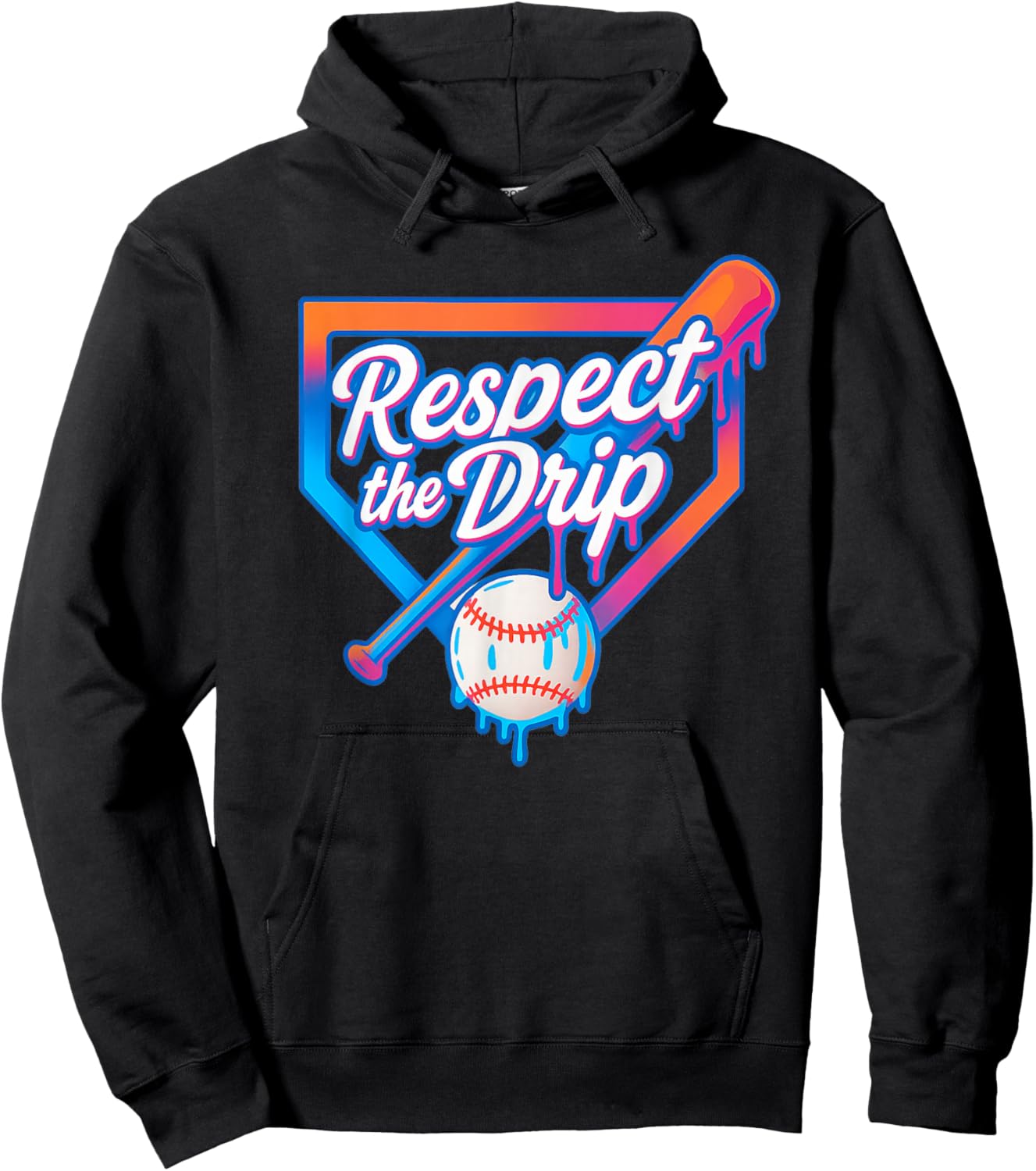 Baseball Drip Team for Boys Ice Cream Cool Hoodie - Hoodie | Black