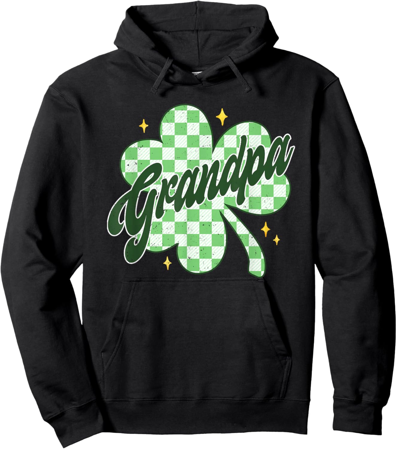 Funny Grandpa St Patrick's Day Shamrocks Hoodie - Hoodie | Black