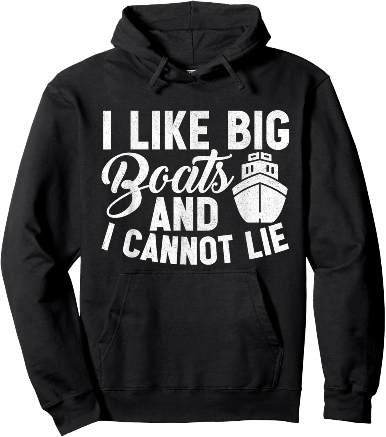I Like Big Boats and I Cannot Lie Funny Cruise Ship Hoodie - Hoodie | Black