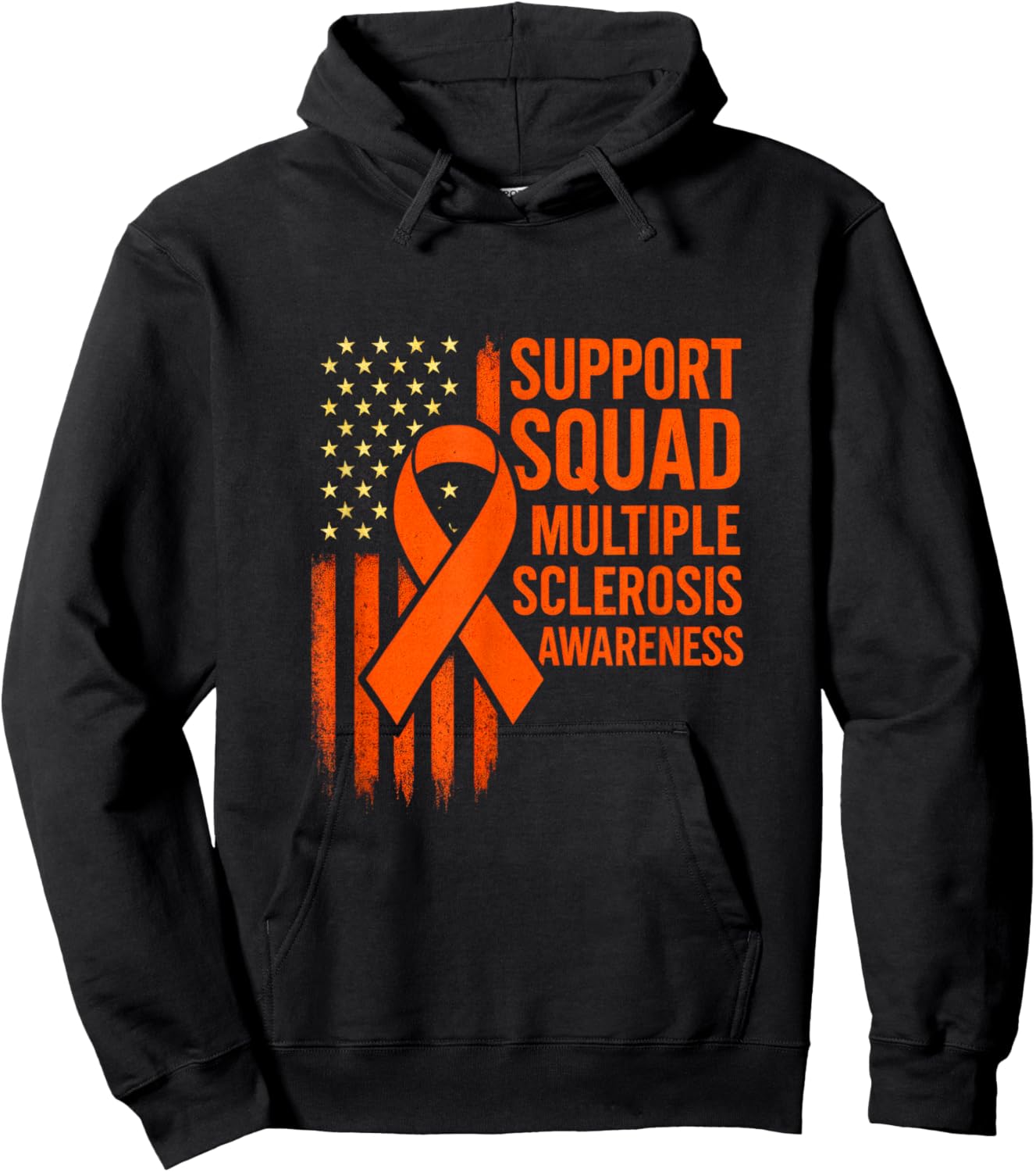 Support Squad Multiple Sclerosis - Awareness Solidarity Hoodie - Hoodie | Black