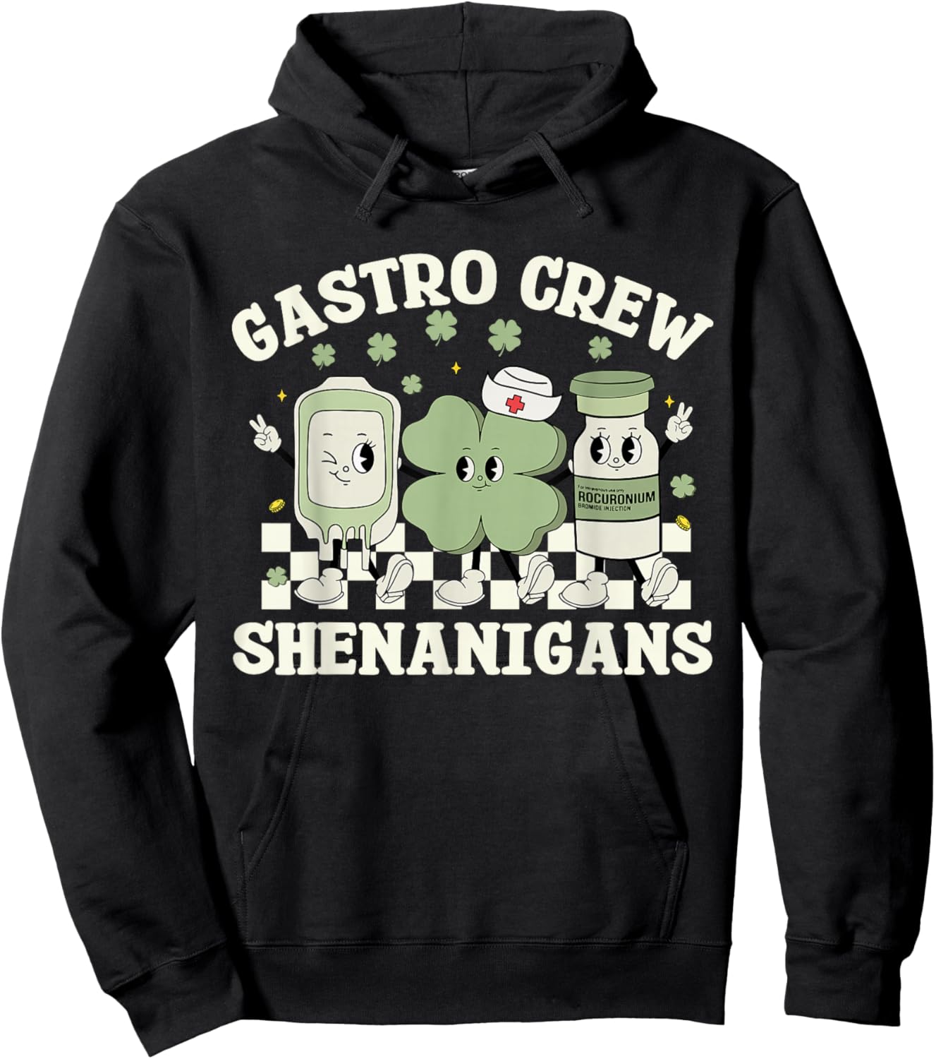 Gastro Crew Shenanigans St Patrick's Day Endoscopy Nurse Hoodie - Hoodie | Black
