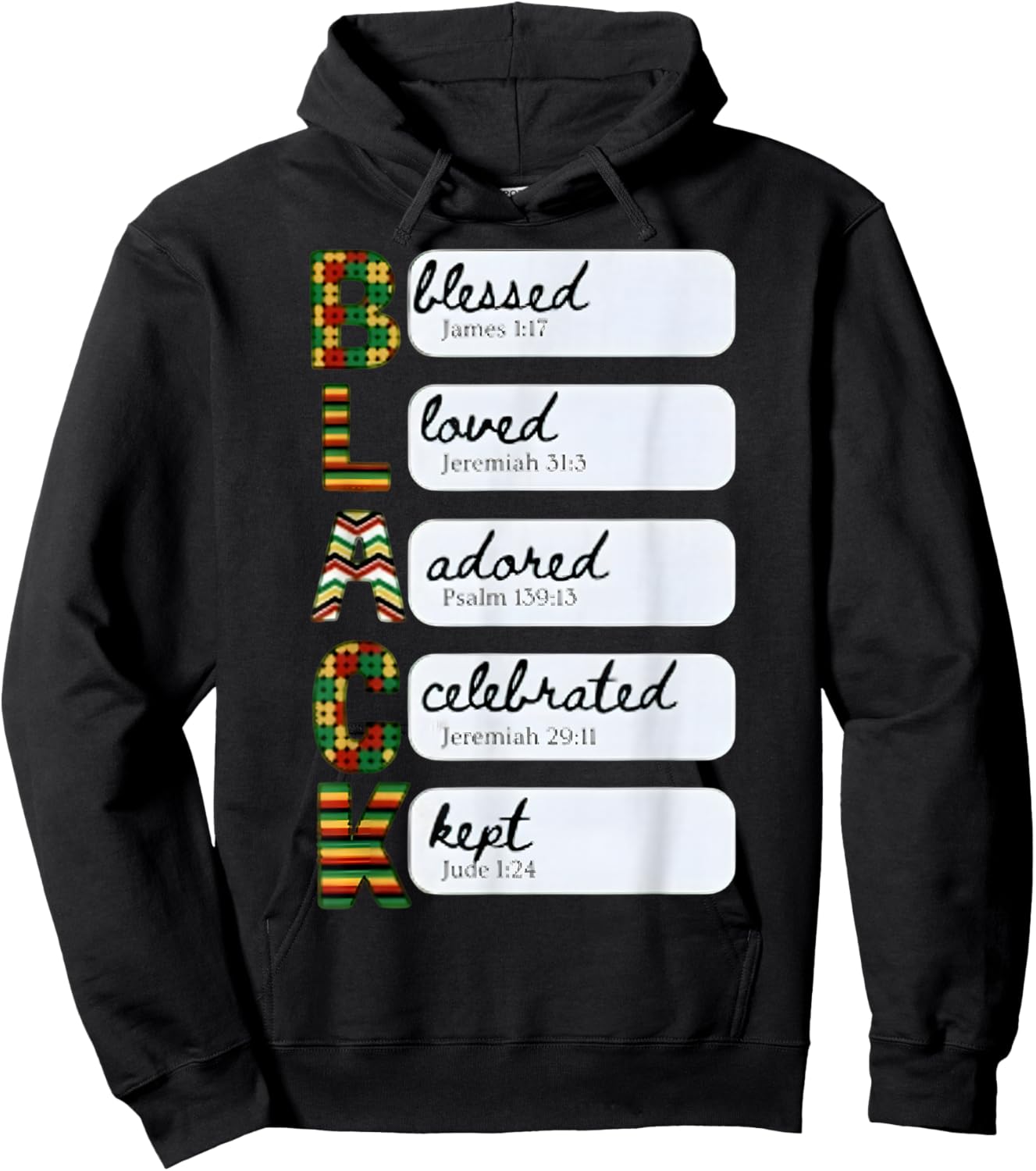 Black History Month Inspirational Christian Quotes Religious Hoodie - Hoodie | Black