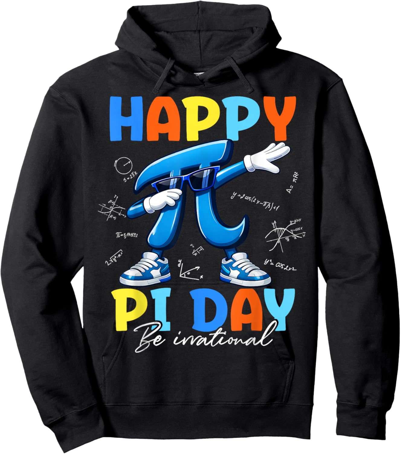 Happy Pi Day Funny Dabbing Pi Symbol Math Teachers Boys Kids Hoodie - Hoodie | Black