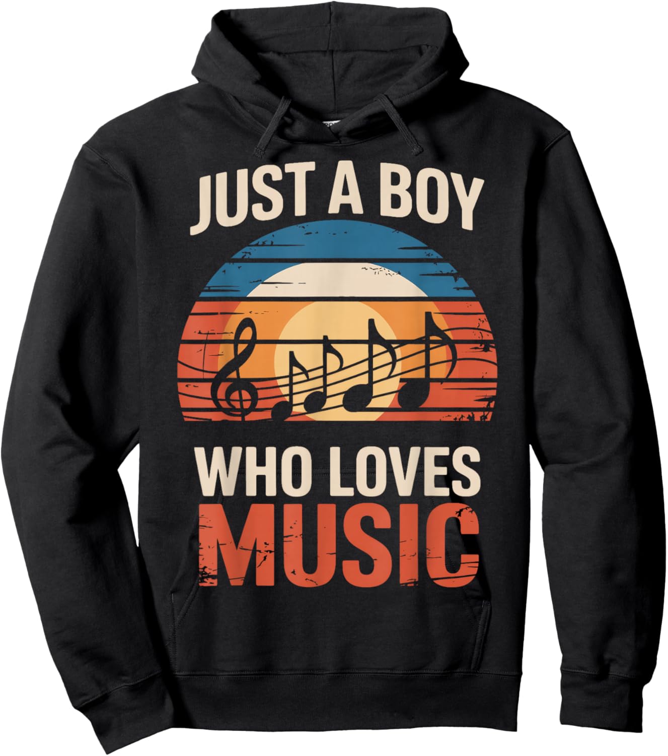 Just A Boy Who Loves Music for Music Students Hoodie - Hoodie | Black
