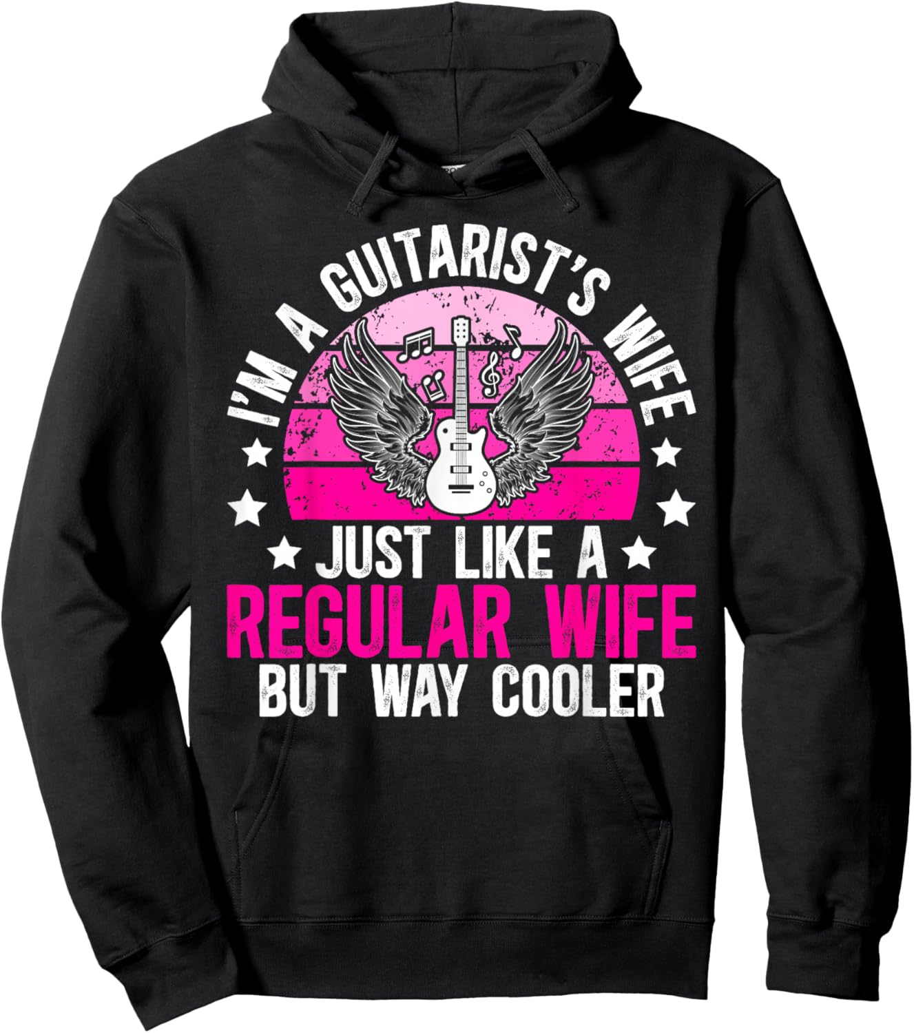 I'm A Guitarist Wife Guitar Player Wife of A Guitar Player Hoodie - Hoodie | Black