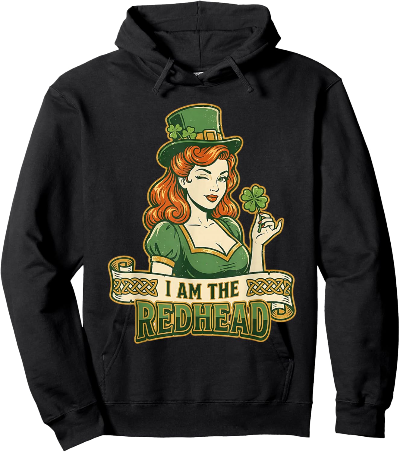 I Am The Redhead Pinup Girl Dibs On The Red Head Hoodie - Hoodie | Black