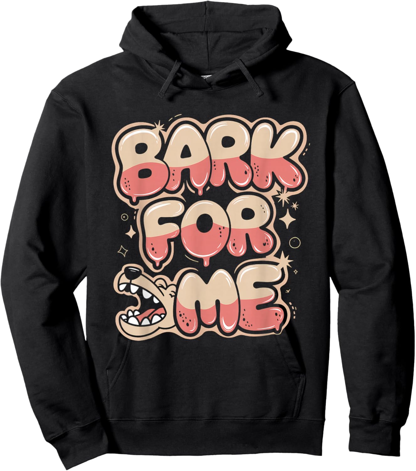 Bark for Me Fierce Dog Blackletter Aesthetic Hoodie - Hoodie | Black