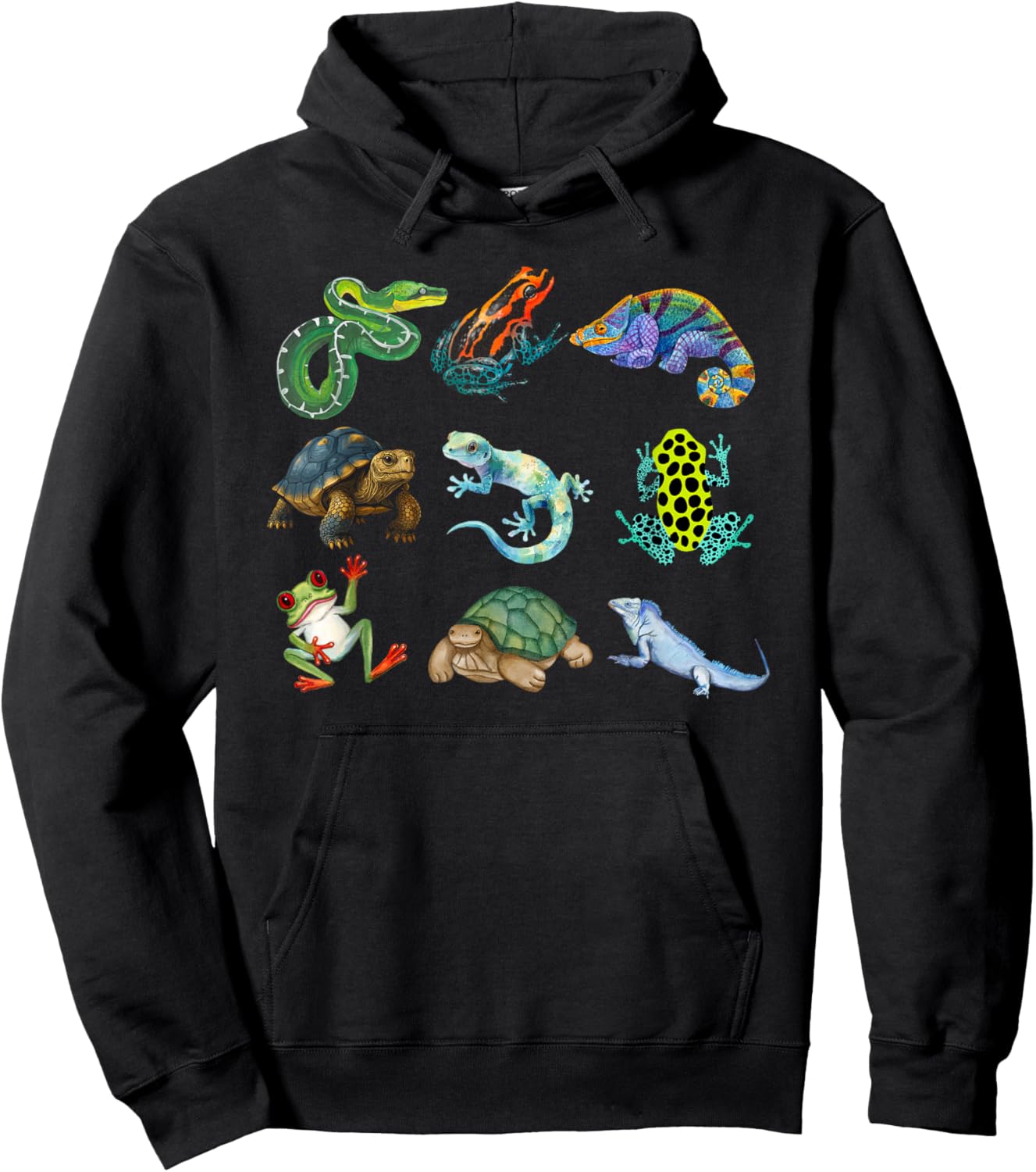 Reptile Lizards Snakes Shirt Hoodie - Hoodie | Black