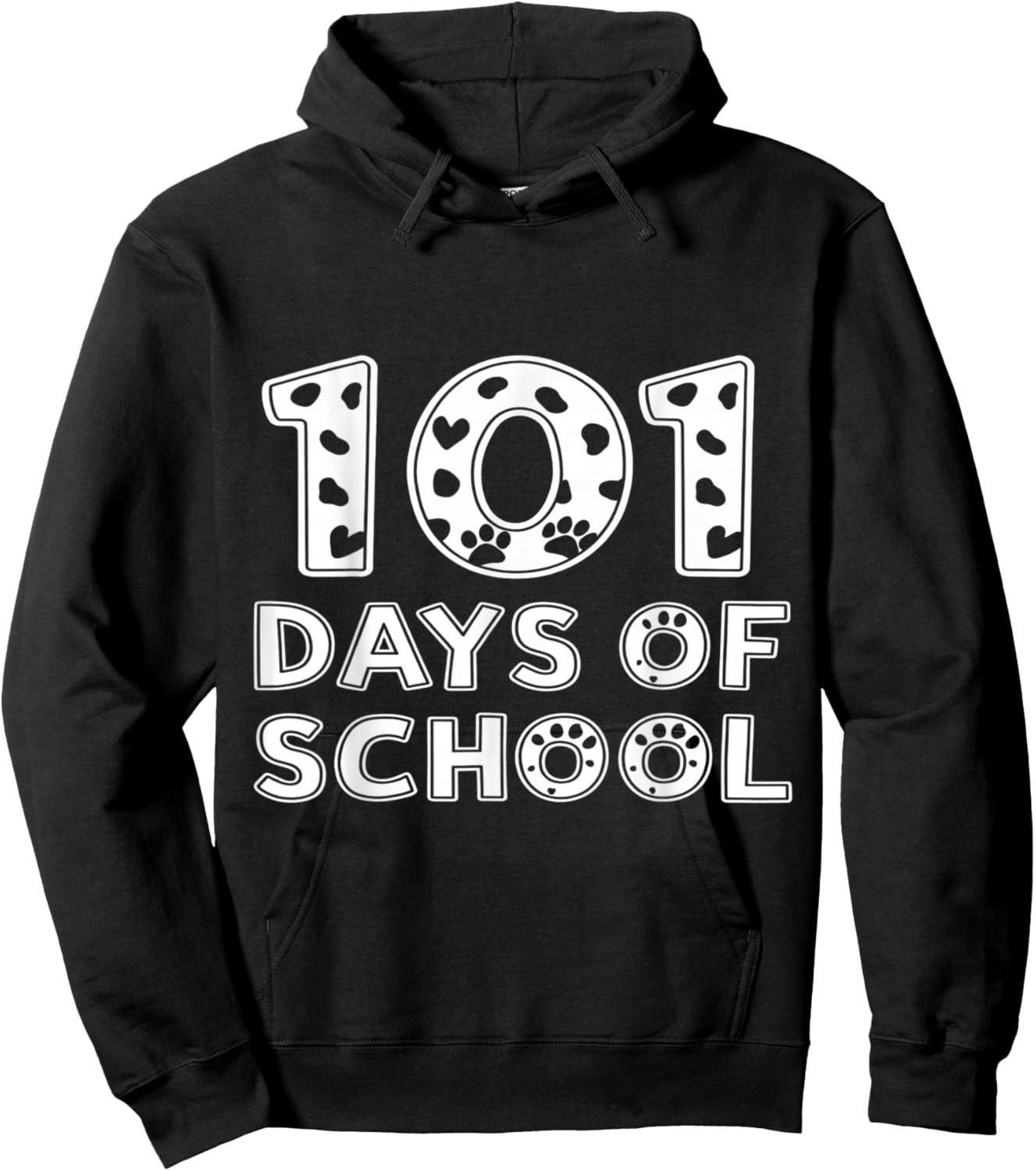 Happy 101 Days School Cute Dog 100 Days Smarter Student Kids Hoodie - Hoodie | Black