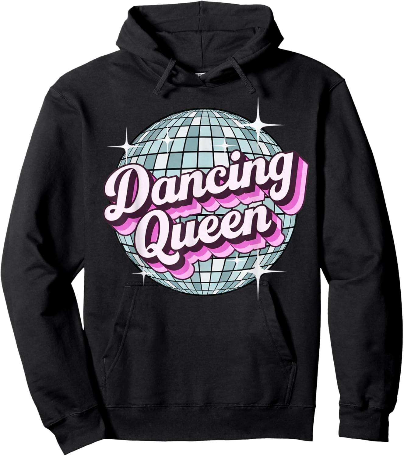 Retro Dancing Queen Disco Ball Hoodie - Hoodie | Black