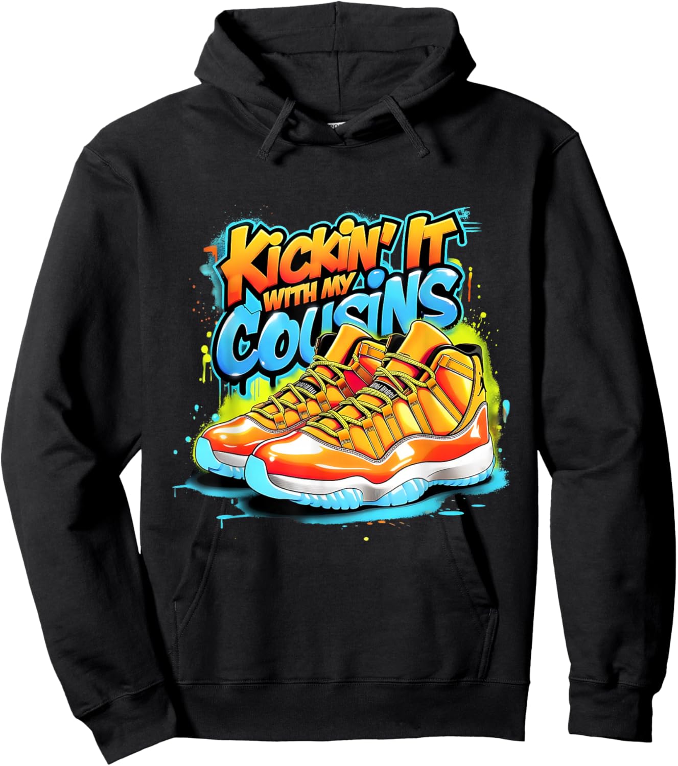 Kickin’ It with My Cousins Matching Family Reunion Hoodie - Hoodie | Black