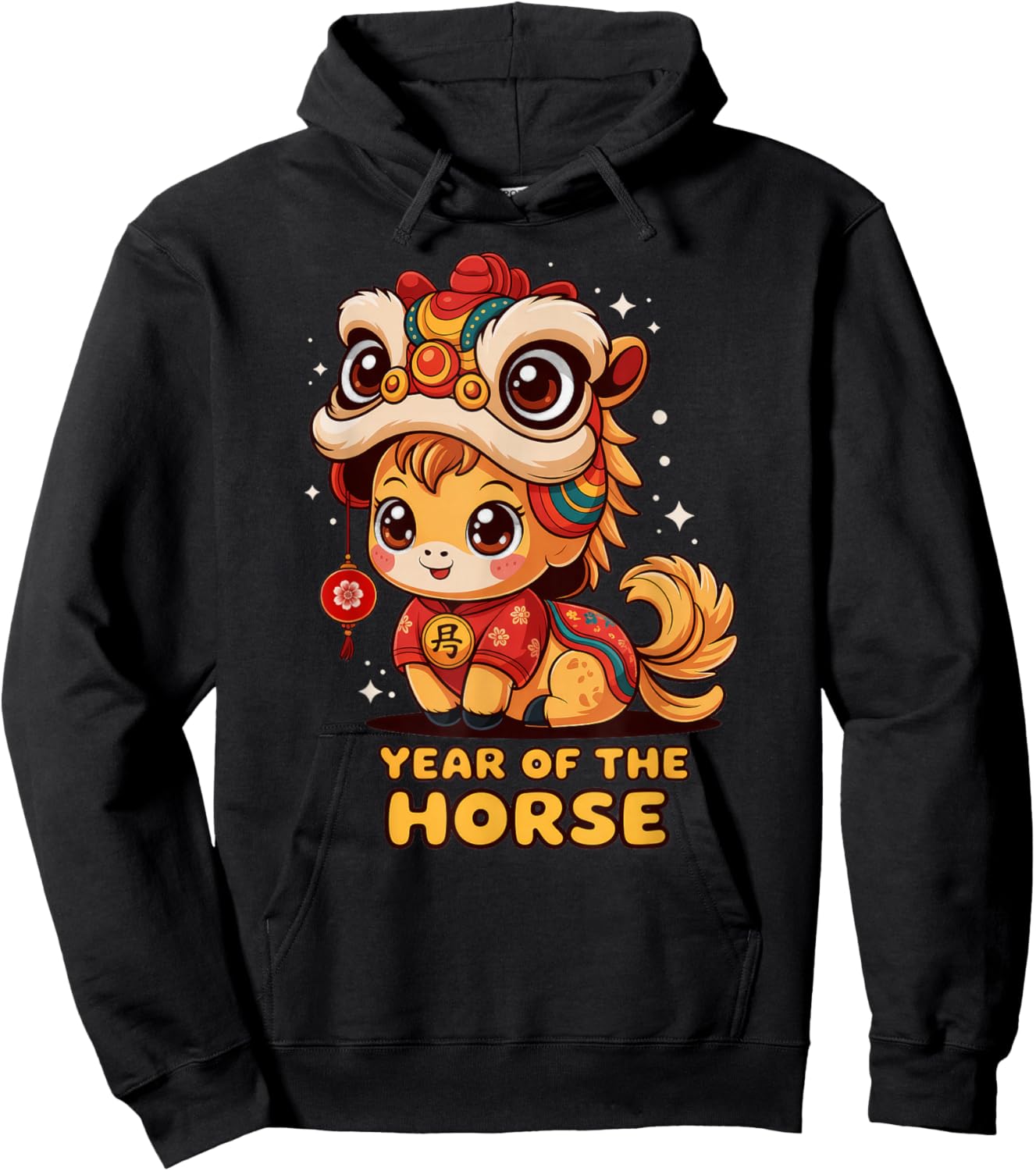 Chinese New Year of The Horse 2026 Lunar New Year Hoodie - Hoodie | Black