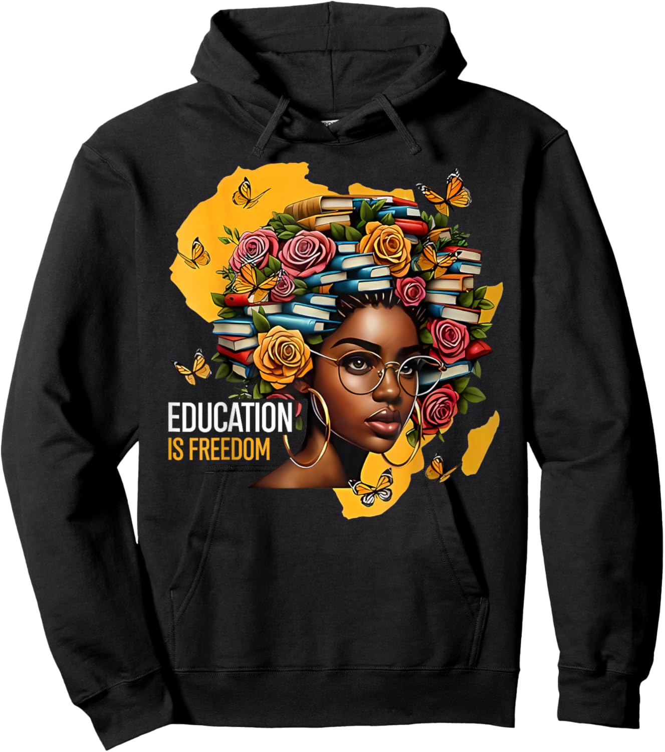 Black History Education is Freedom Books Teacher Women Girls Hoodie - Hoodie | Black
