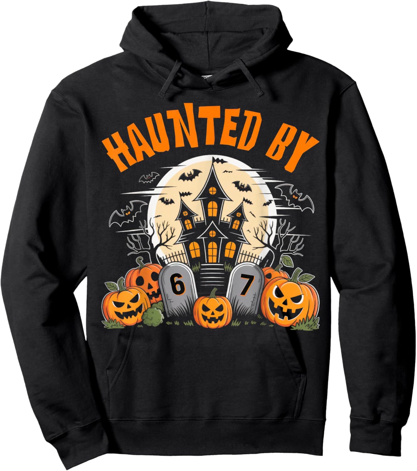 67 Funny Six Seven Gen Alpha Z Halloween 67 Haunted by 67 Hoodie - Hoodie | Black