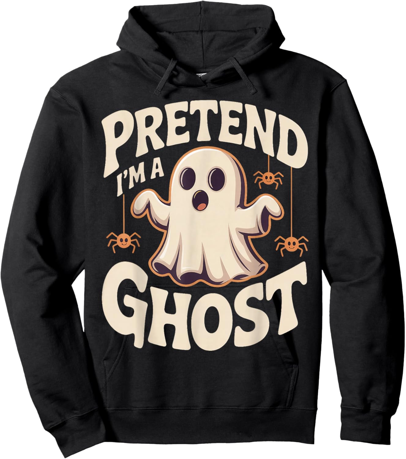 Pretend I'm A Ghost Funny Lazy Halloween Ghost Costume Hoodie - Hoodie | Black