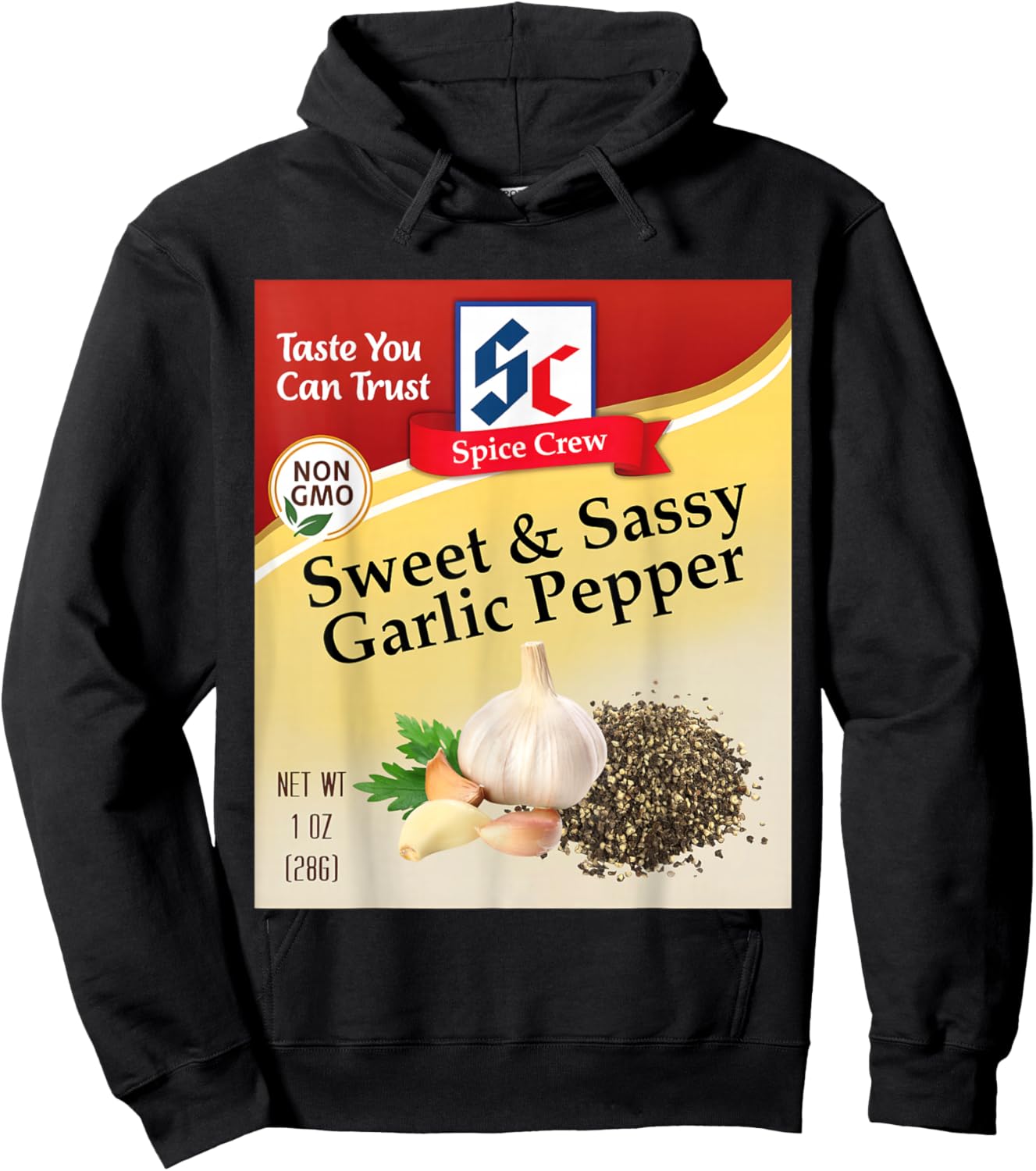 Sweet & Sassy Garlic Pepper Condiment Spice Group Matching Hoodie - Hoodie | Black