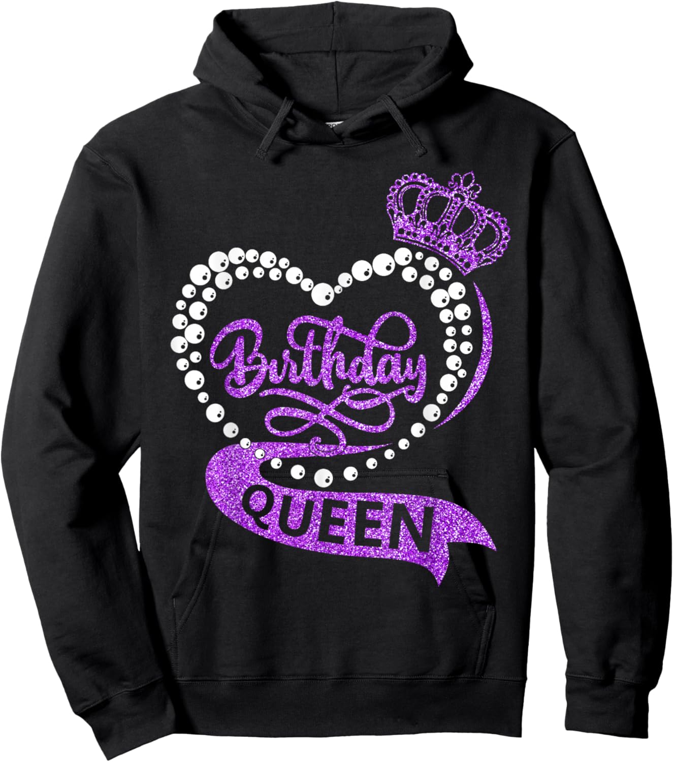 Birthday Queen It's My Bday Party Crew Girls Women Matching Hoodie - Hoodie | Black