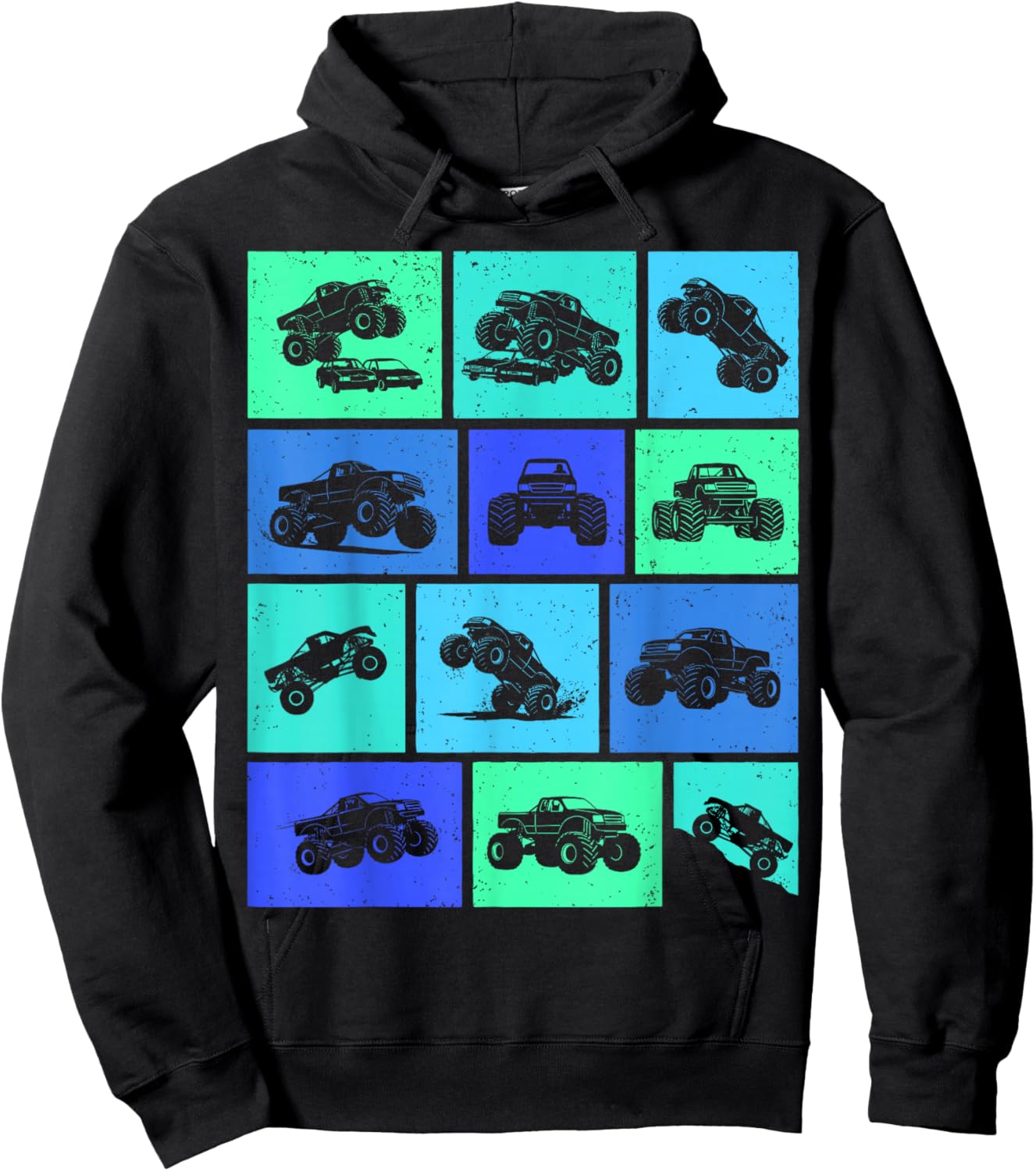 Monster Truck Boys Kids Hoodie - Hoodie | Black