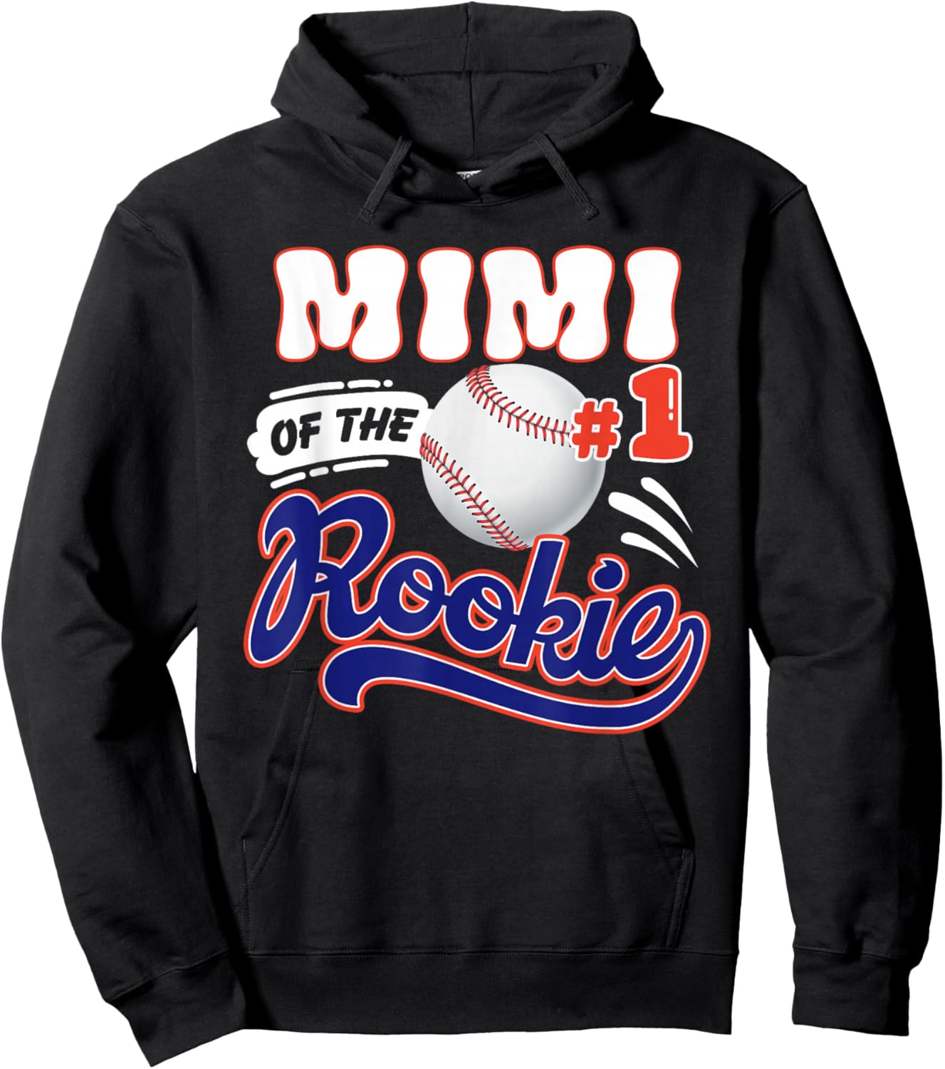 Mimi Rookie of Year 1st Birthday Baseball Theme Matching Hoodie - Hoodie | Black