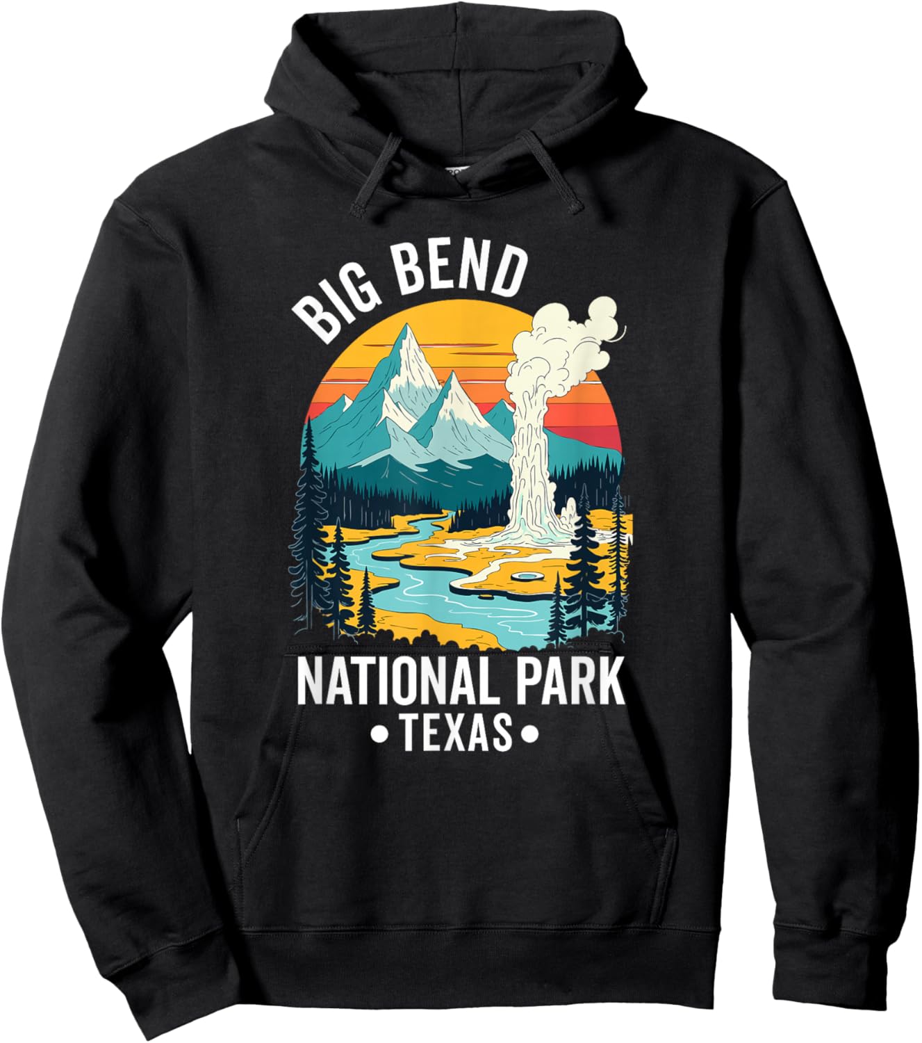 Women Men Vintage Hoodie - Hoodie | Black