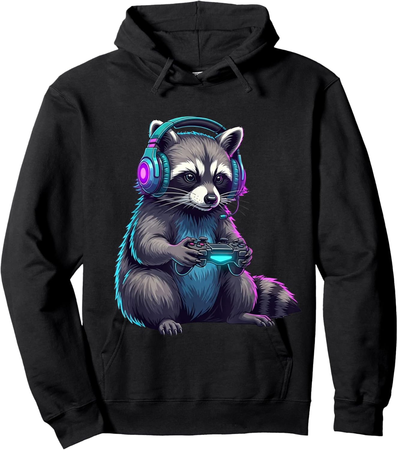 Raccoon Funny Video Games Raccoon Hoodie - Hoodie | Black