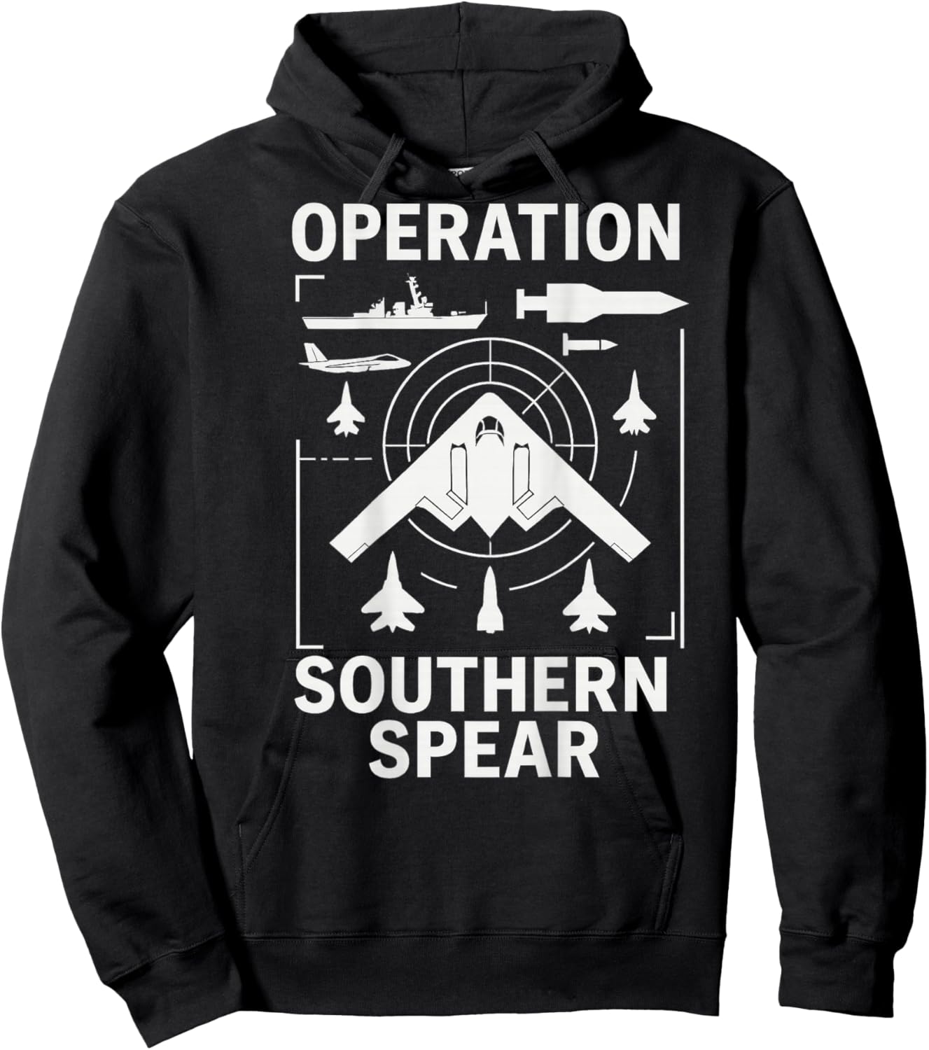 Operation Southern Spear Military Tactical Patriotic Hoodie - Hoodie | Black