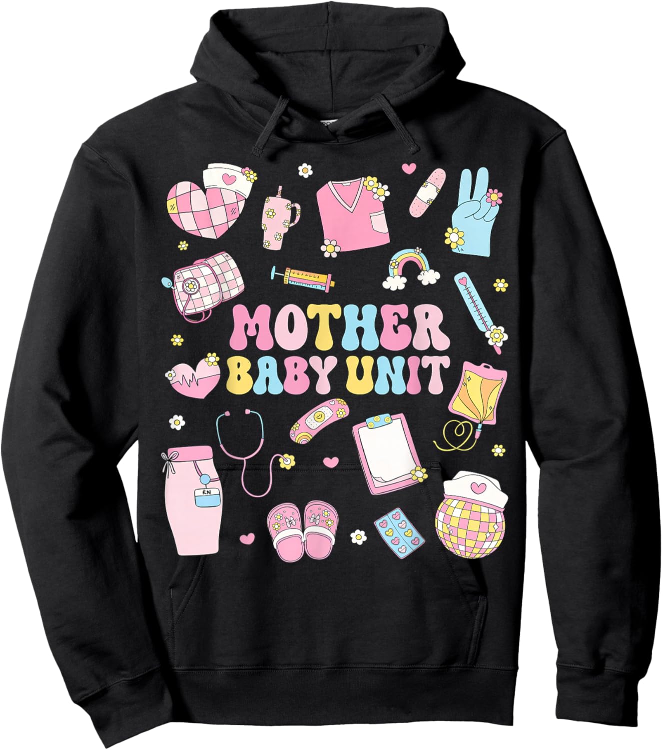 Mother Baby Unit Mother Baby Nurse Hoodie - Hoodie | Black
