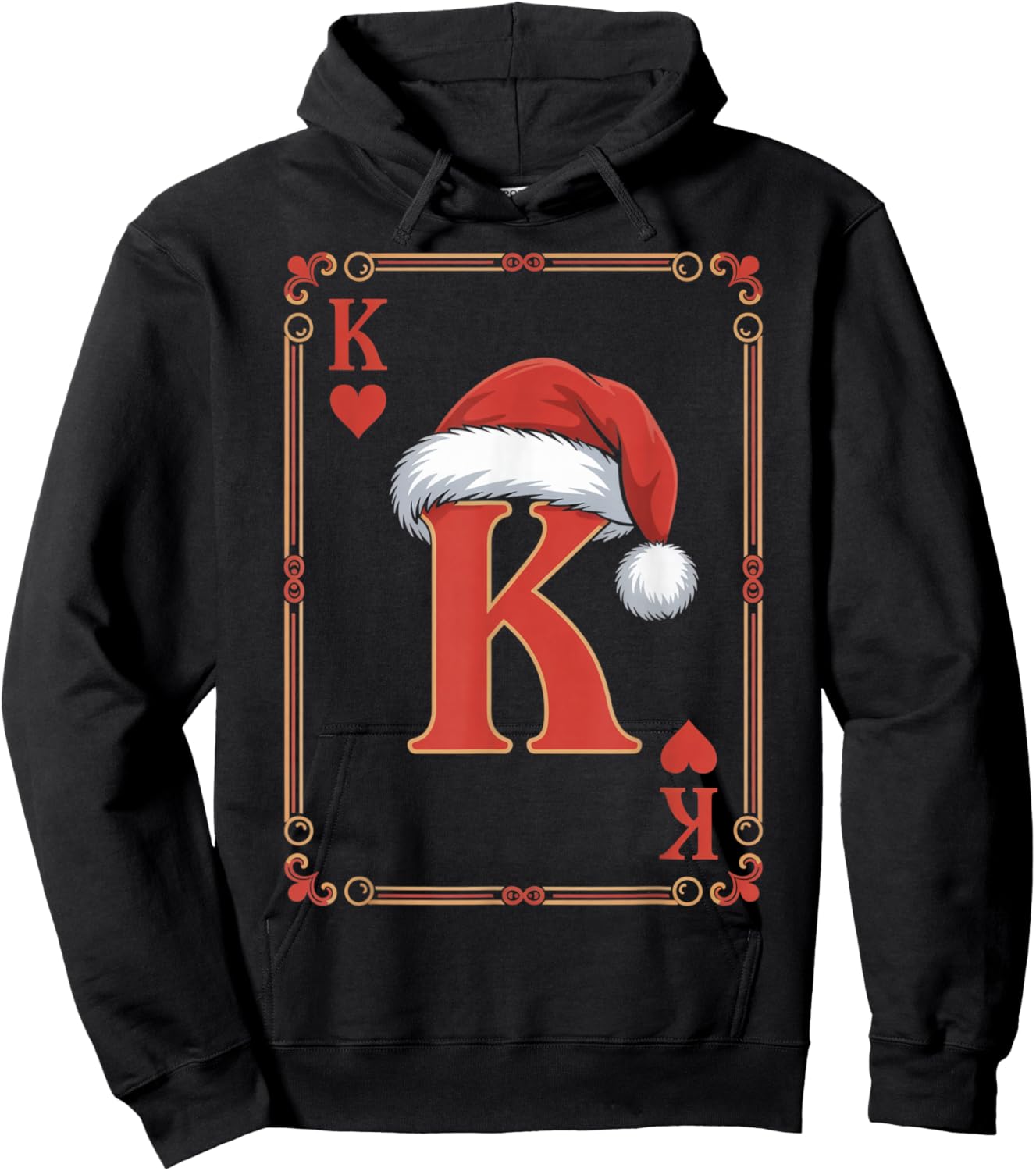 King of Hearts Christmas Costume Playing Cards King Hearts Hoodie - Hoodie | Black