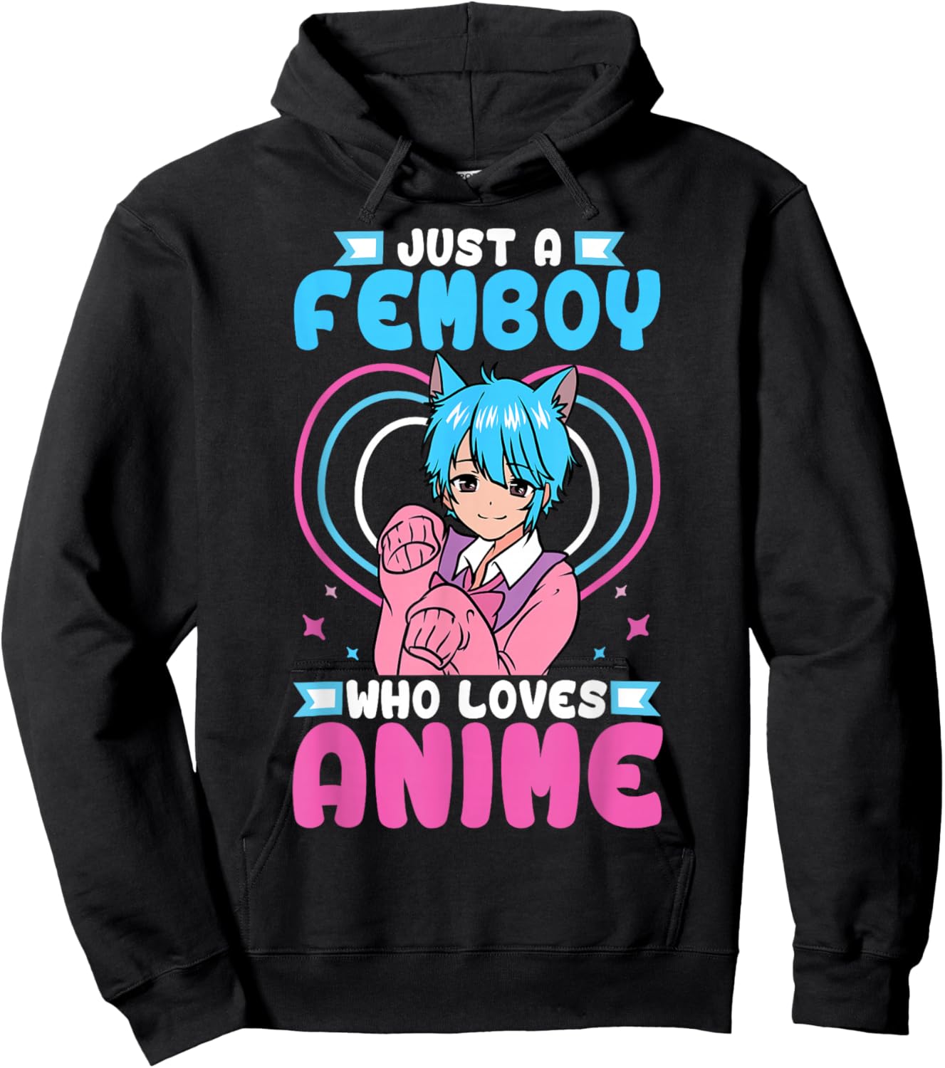 Just A Femboy Who Loves Anime Crossdressing Hoodie - Hoodie | Black