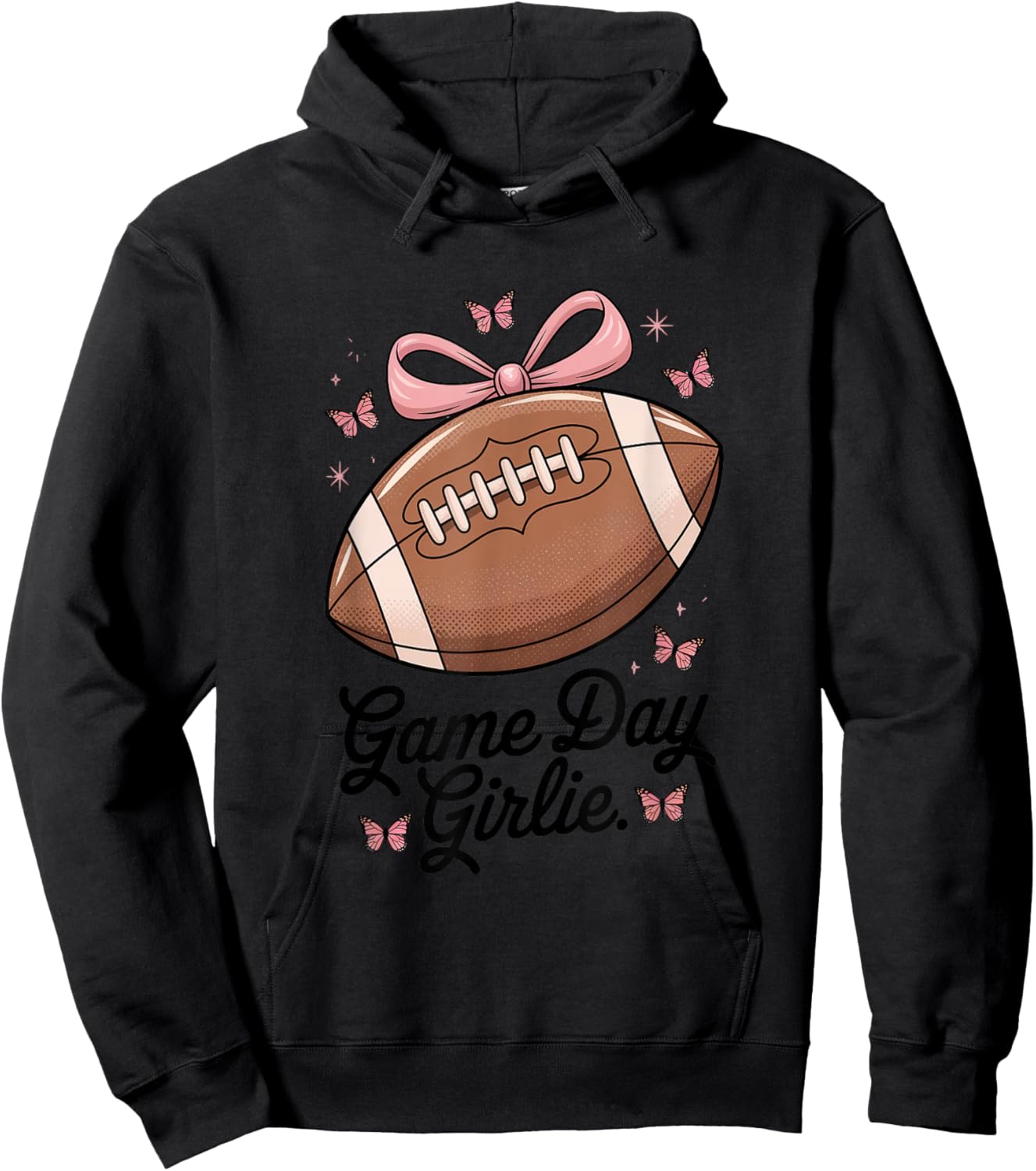 Game Day Girlie Football Season Hoodie - Hoodie | Black