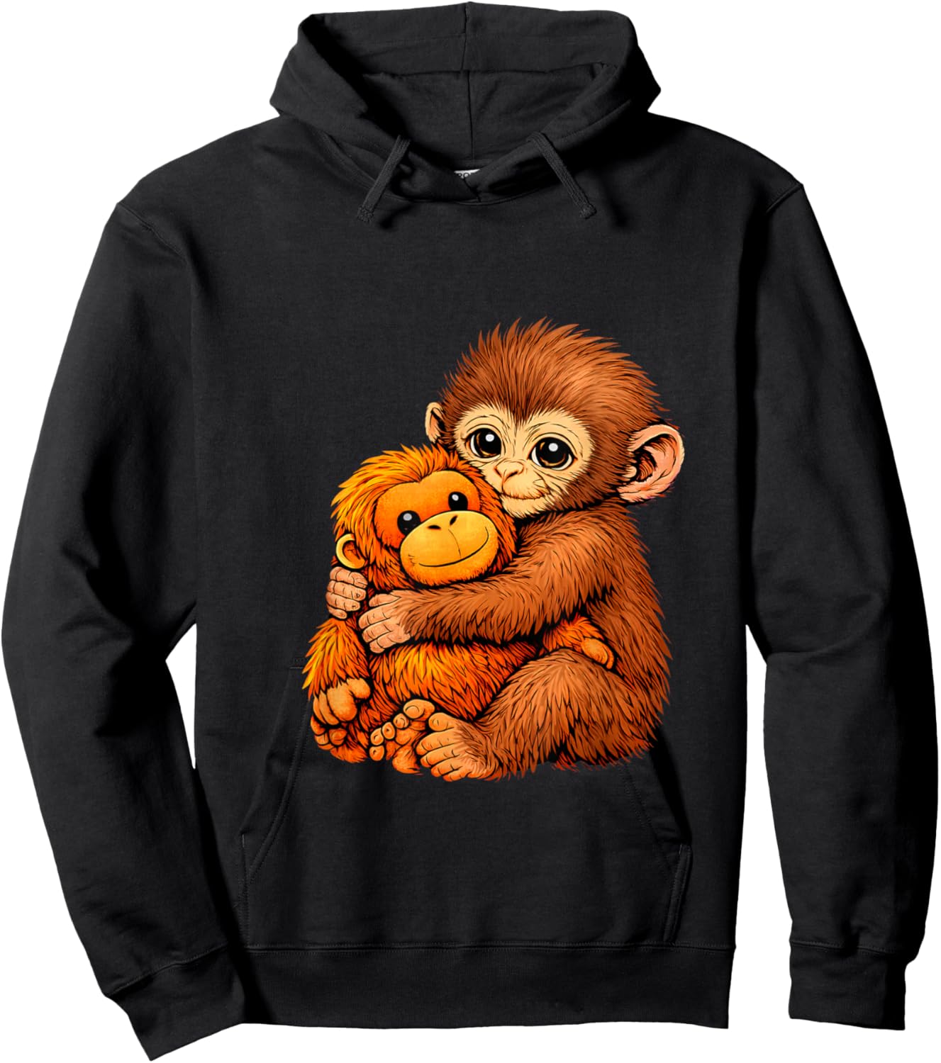 Punch Baby Monkey Funny Animal Hoodie - Hoodie | Black