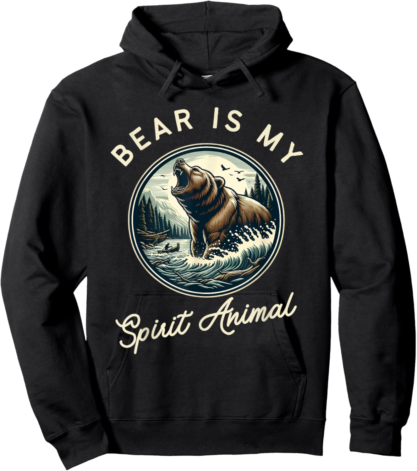 Bear is My Spirit Animal Gear for Nature Enthusiasts Hoodie - Hoodie | Black