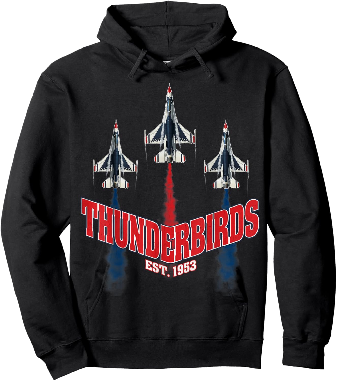 USAF Thunderbirds F16 57th Wing Vintage Airshow Gifts Hoodie - Hoodie | Black