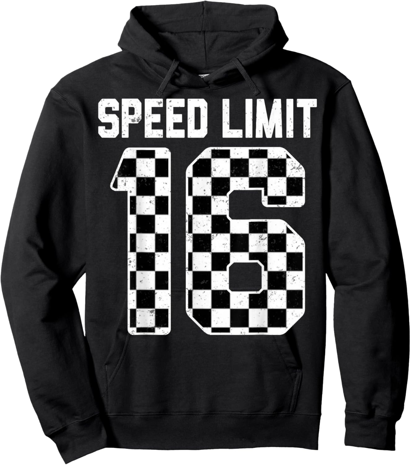 Speed Limit 16 Race Car Teen Driver 16th Birthday Hoodie - Hoodie | Black
