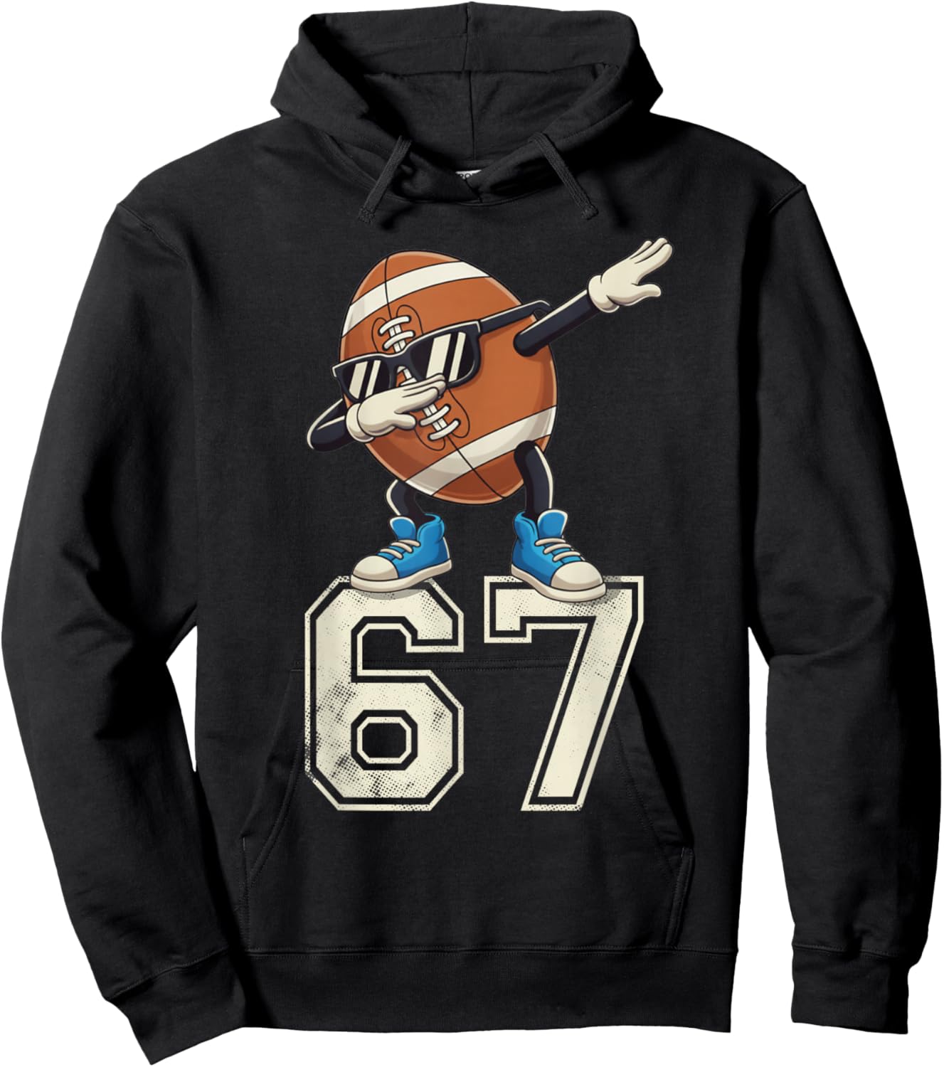 Boys Kids 67 Six Seven Sunglasses Dabbing Football Lover Hoodie - Hoodie | Black