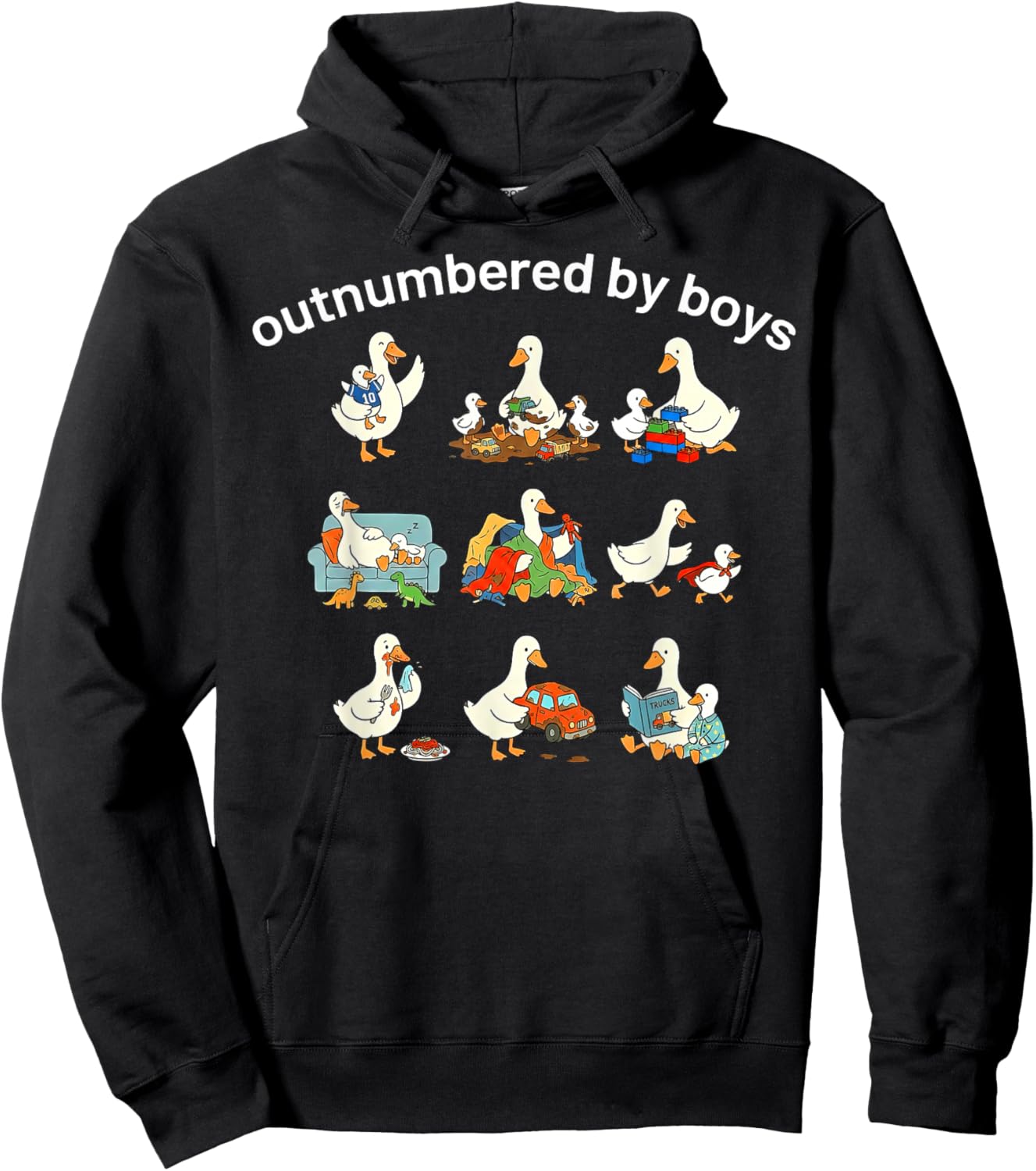 Outnumbered by Boys Hoodie - Hoodie | Black