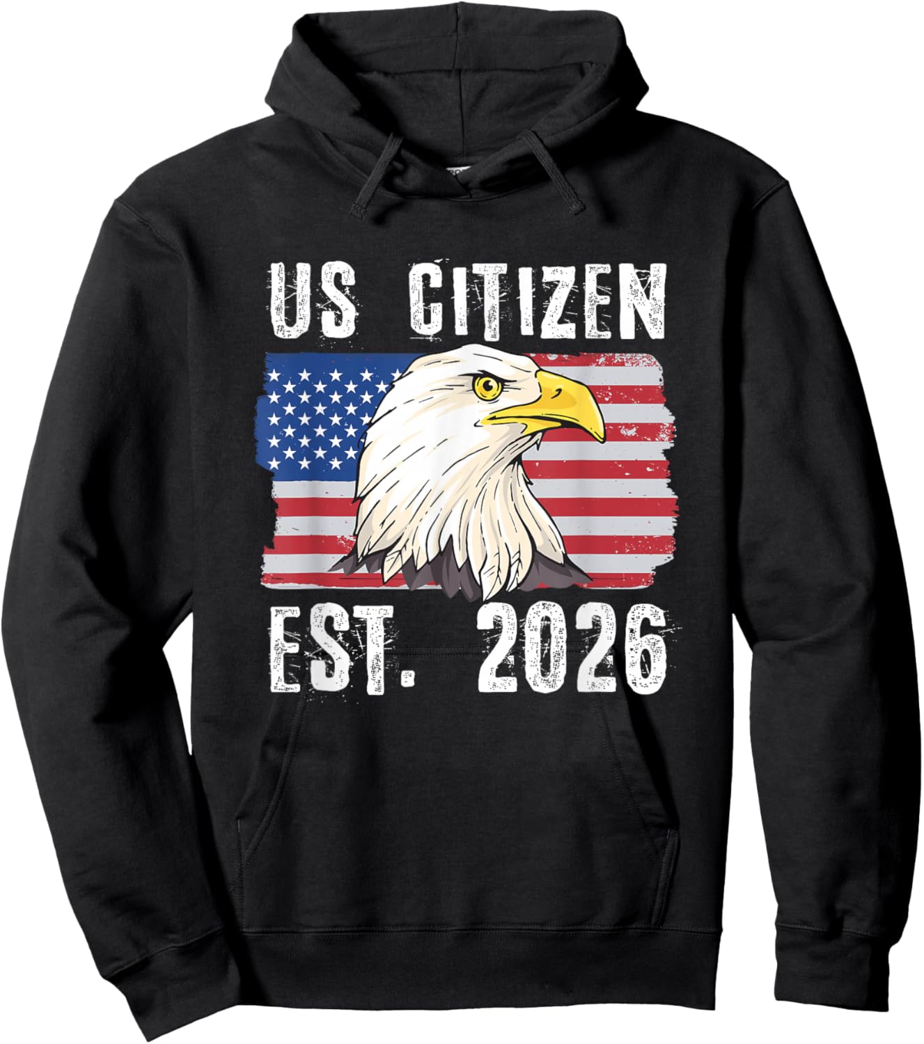 US Citizen Est. 2026 Citizenship New USA Citizen Hoodie - Hoodie | Black
