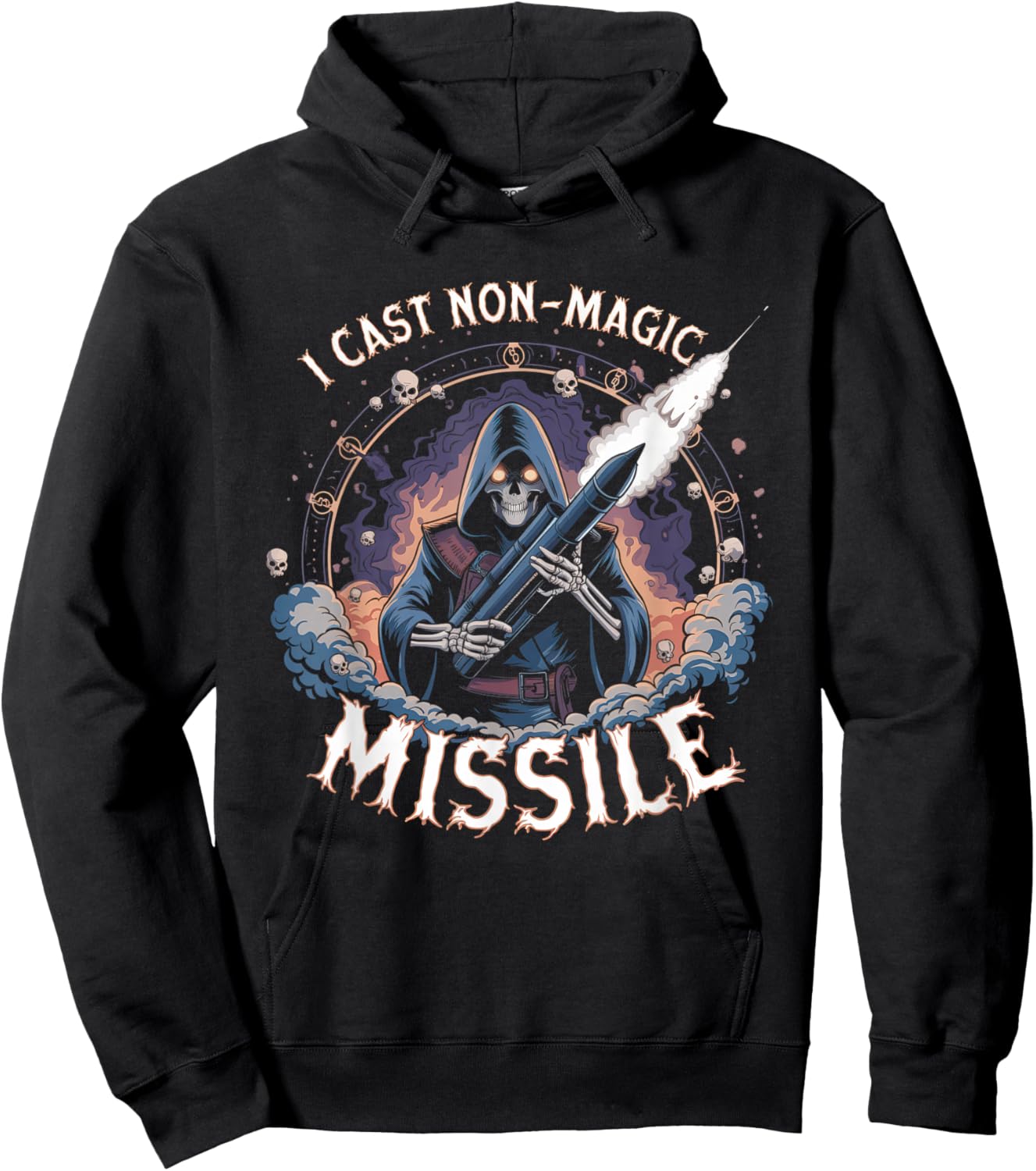 I Cast Non-Magic Missile Funny Wizard Parody Meme Hoodie - Hoodie | Black